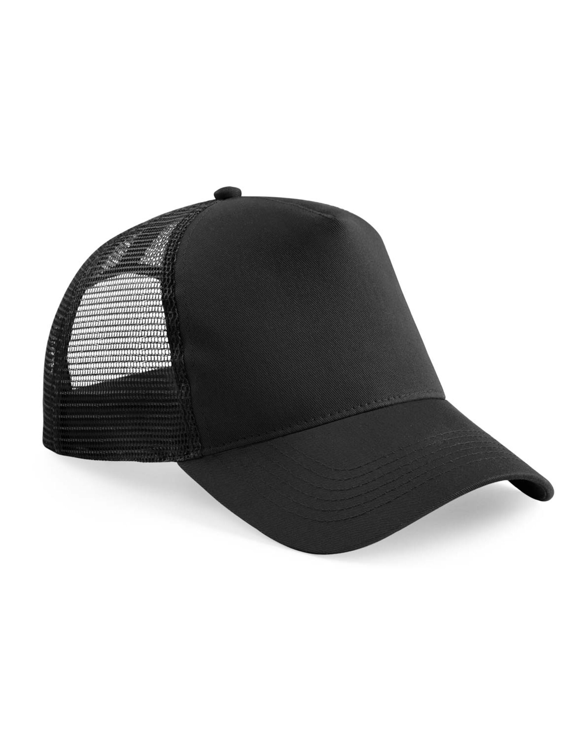 B640B Junior Snapback Trucker Black/Black