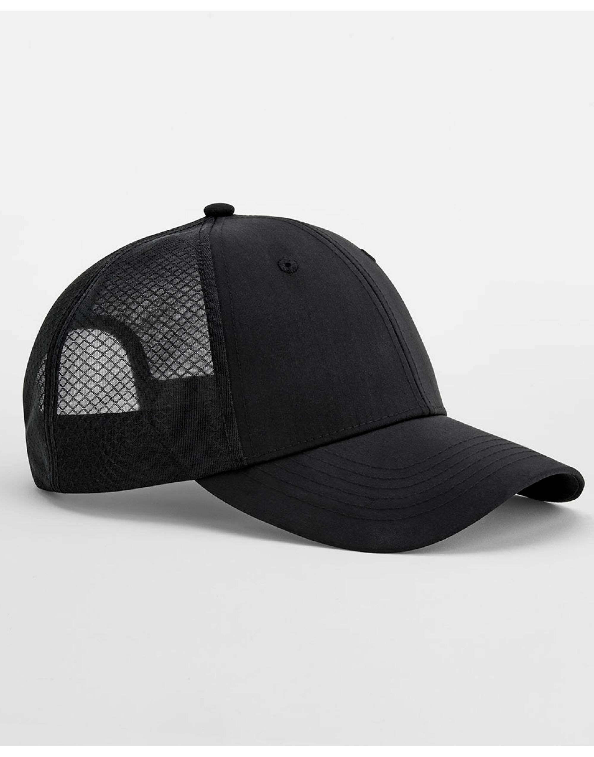 B644R Technical Mesh Trucker Black/Black