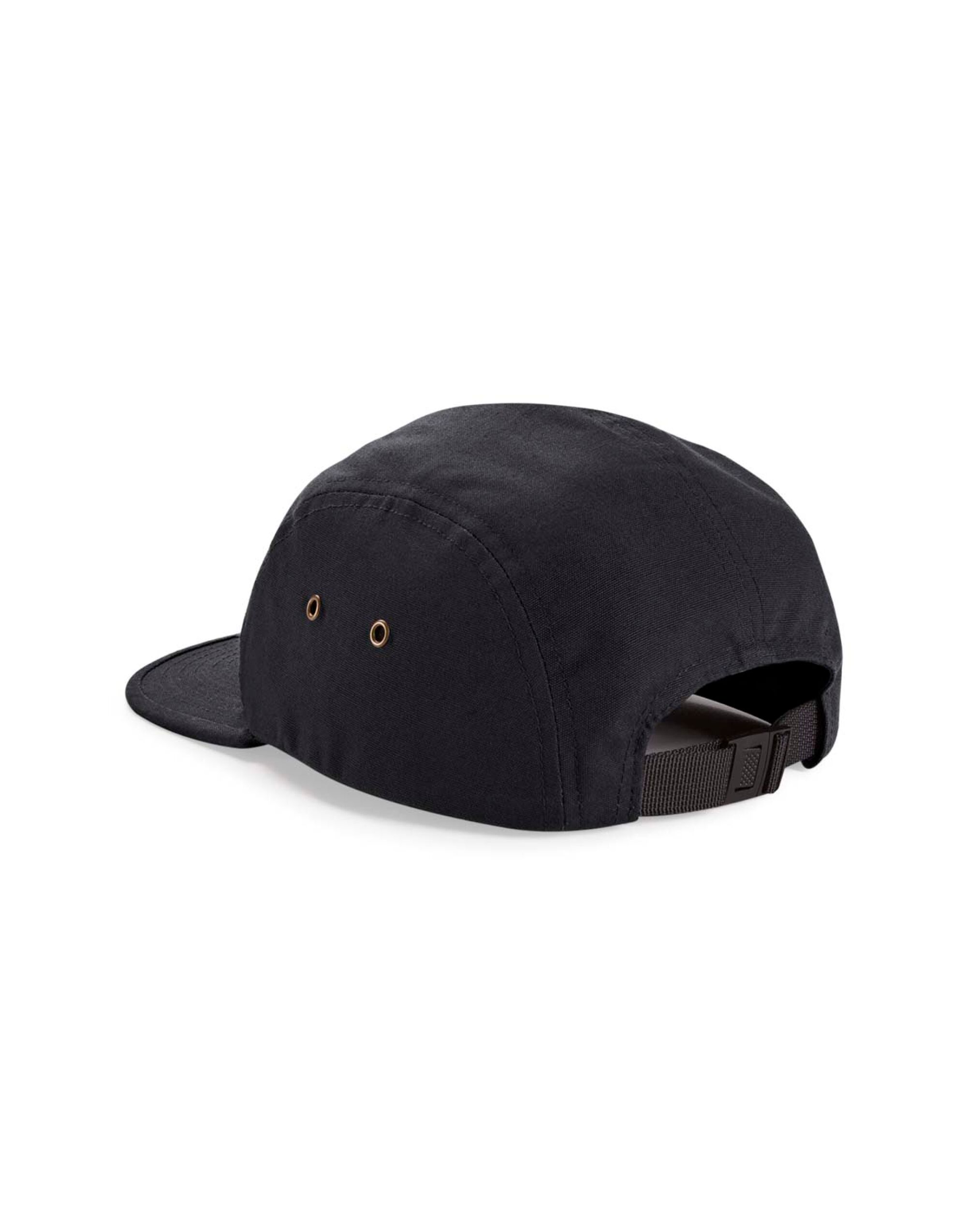 B654 Canvas 5 Panel Camper Cap Black