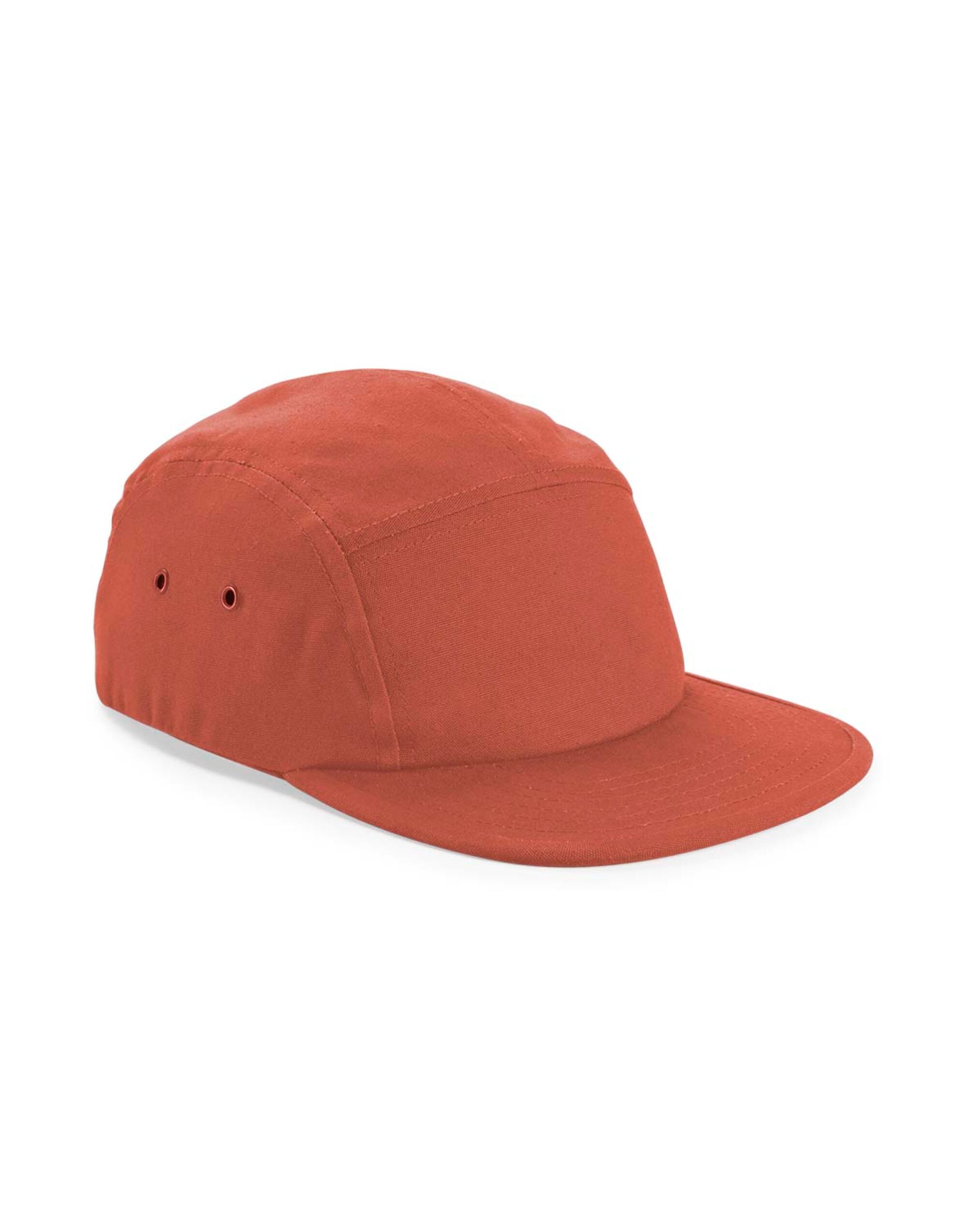 B654 Canvas 5 Panel Camper Cap Terracotta