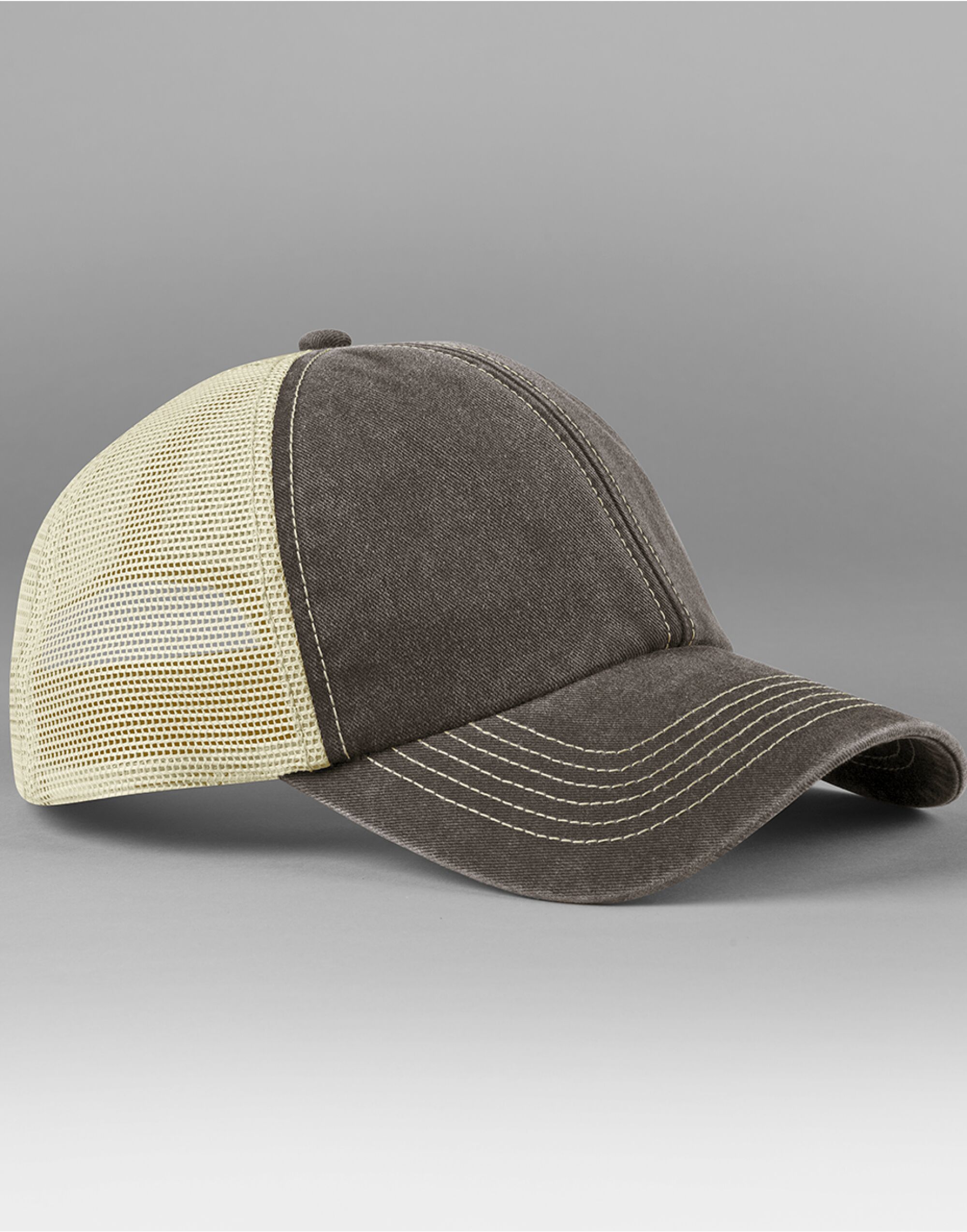 B672 6 Panel Vintage Trucker Vintage Brown/Stone