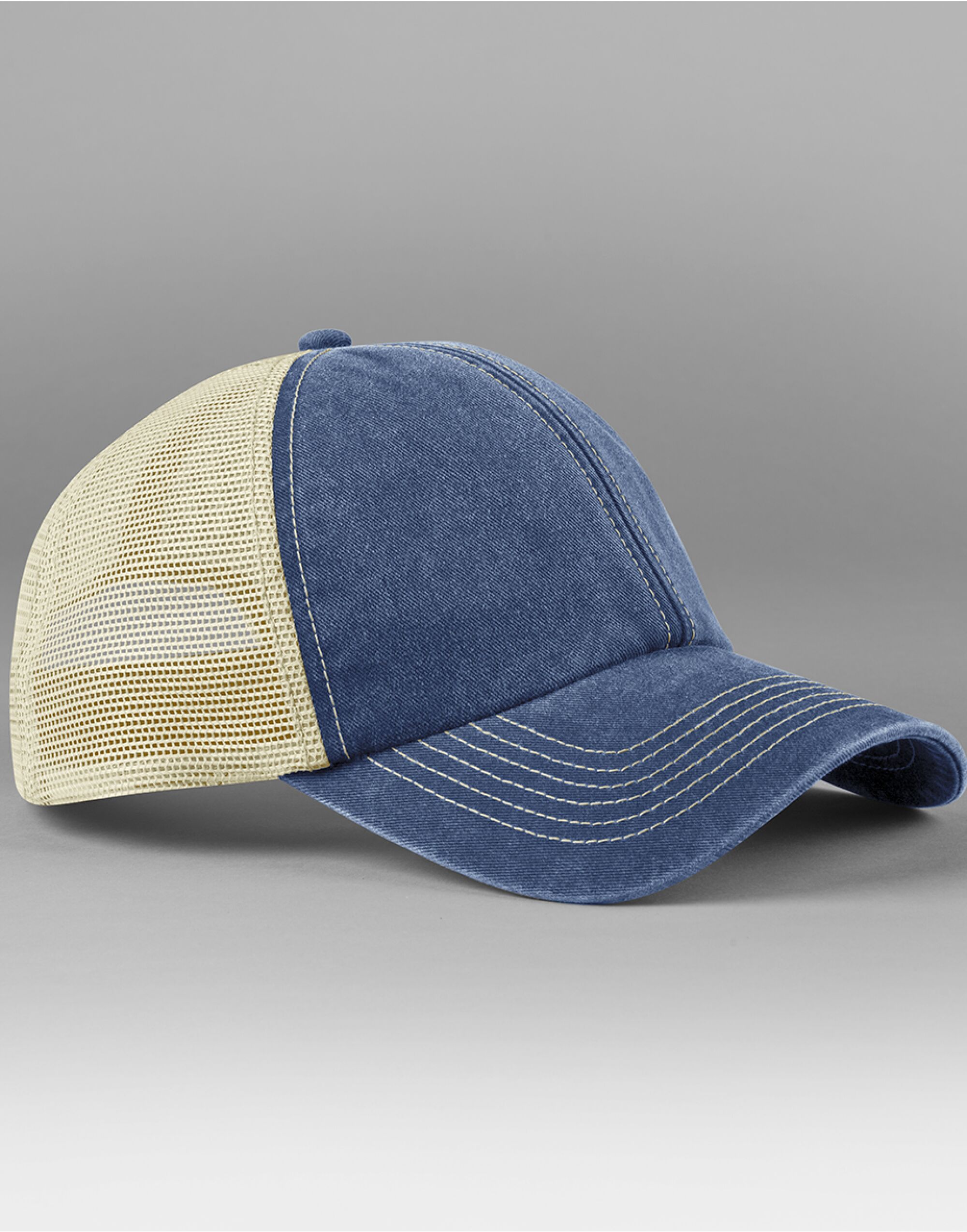 B672 6 Panel Vintage Trucker Vintage Denim/Stone
