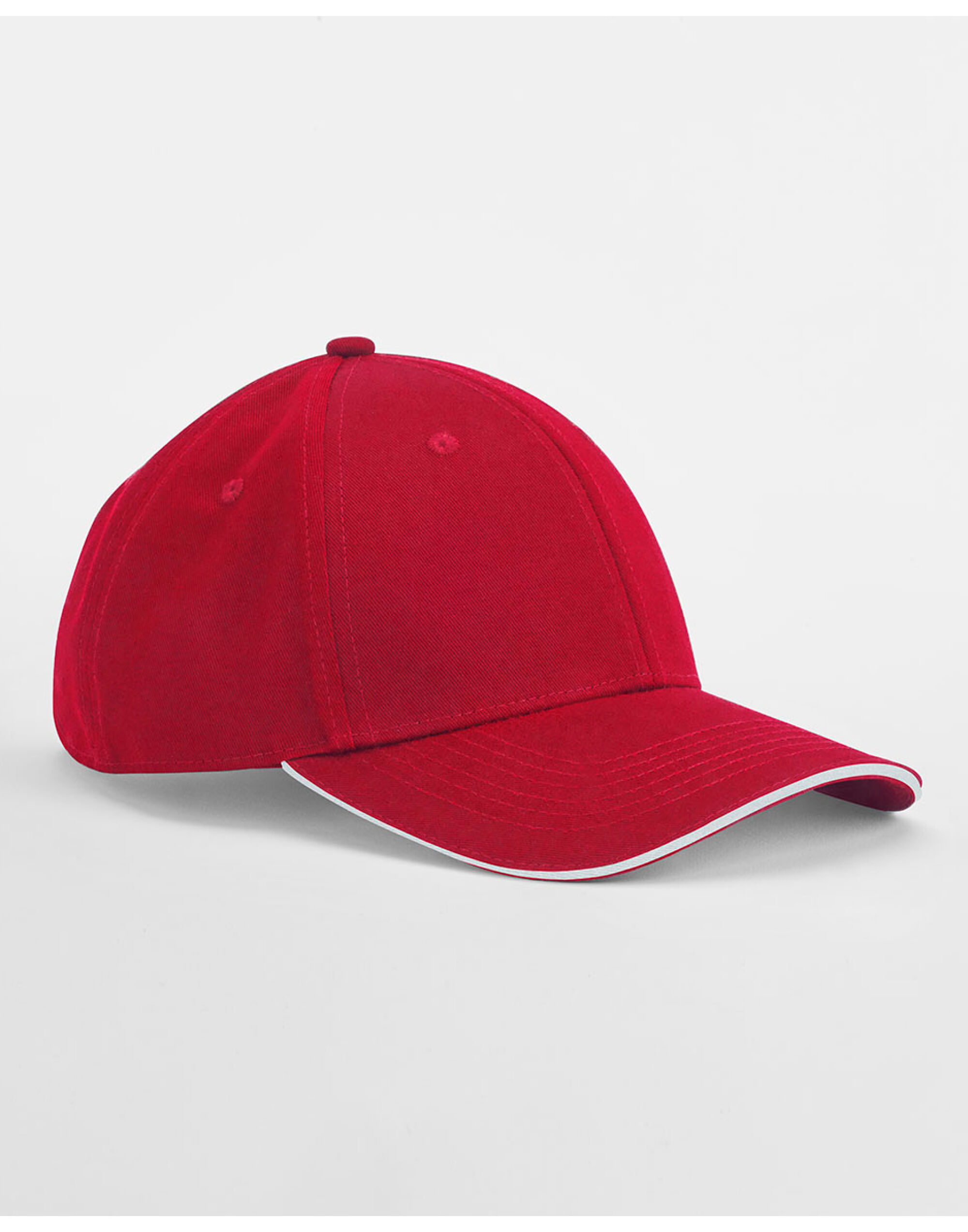 B820C EarthAware® Classic Organic Cotton 6 Panel Cap Classic Red/White