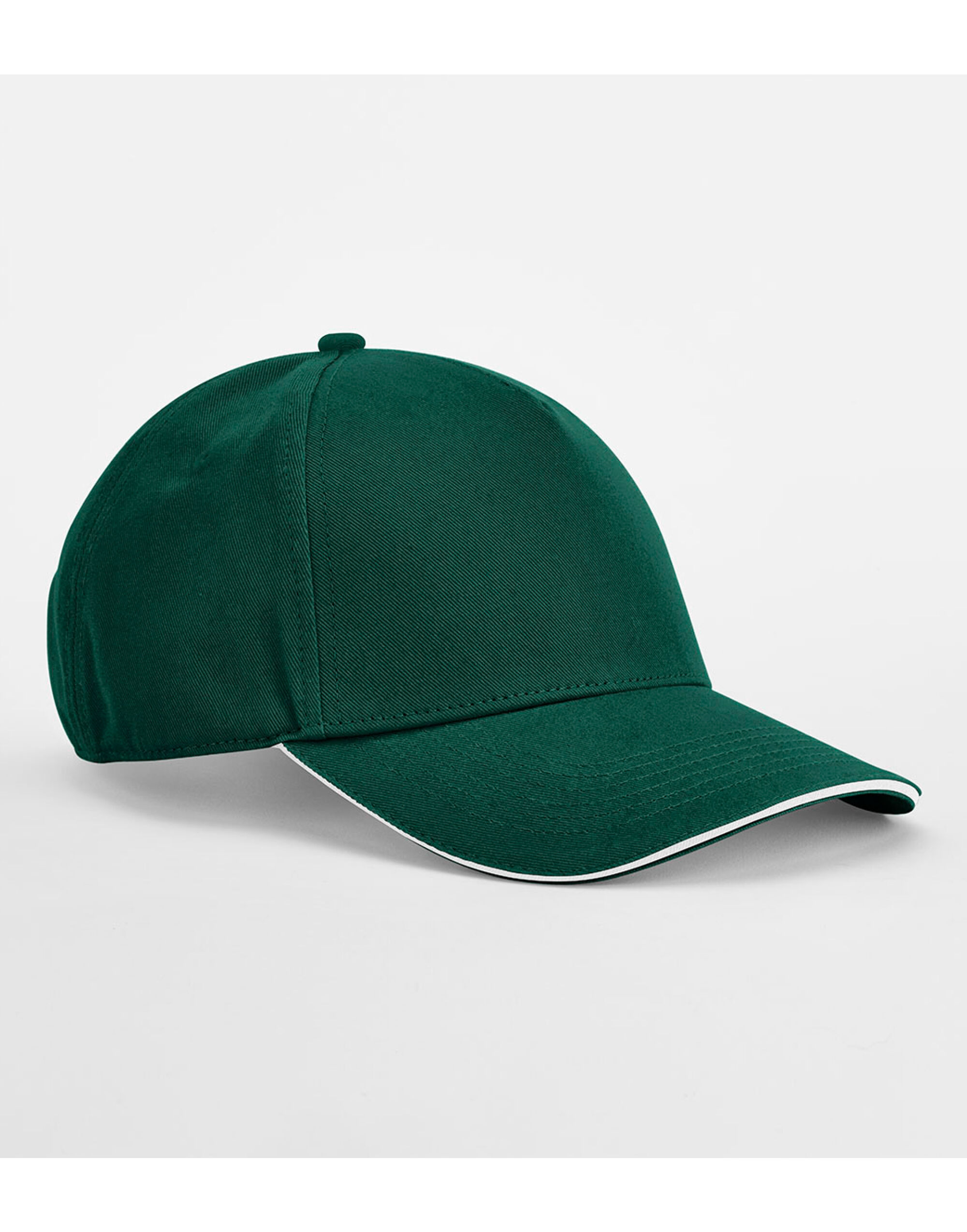 B825C EarthAware® Classic Organic Cotton 5 Panel Cap Bottle Green/ White