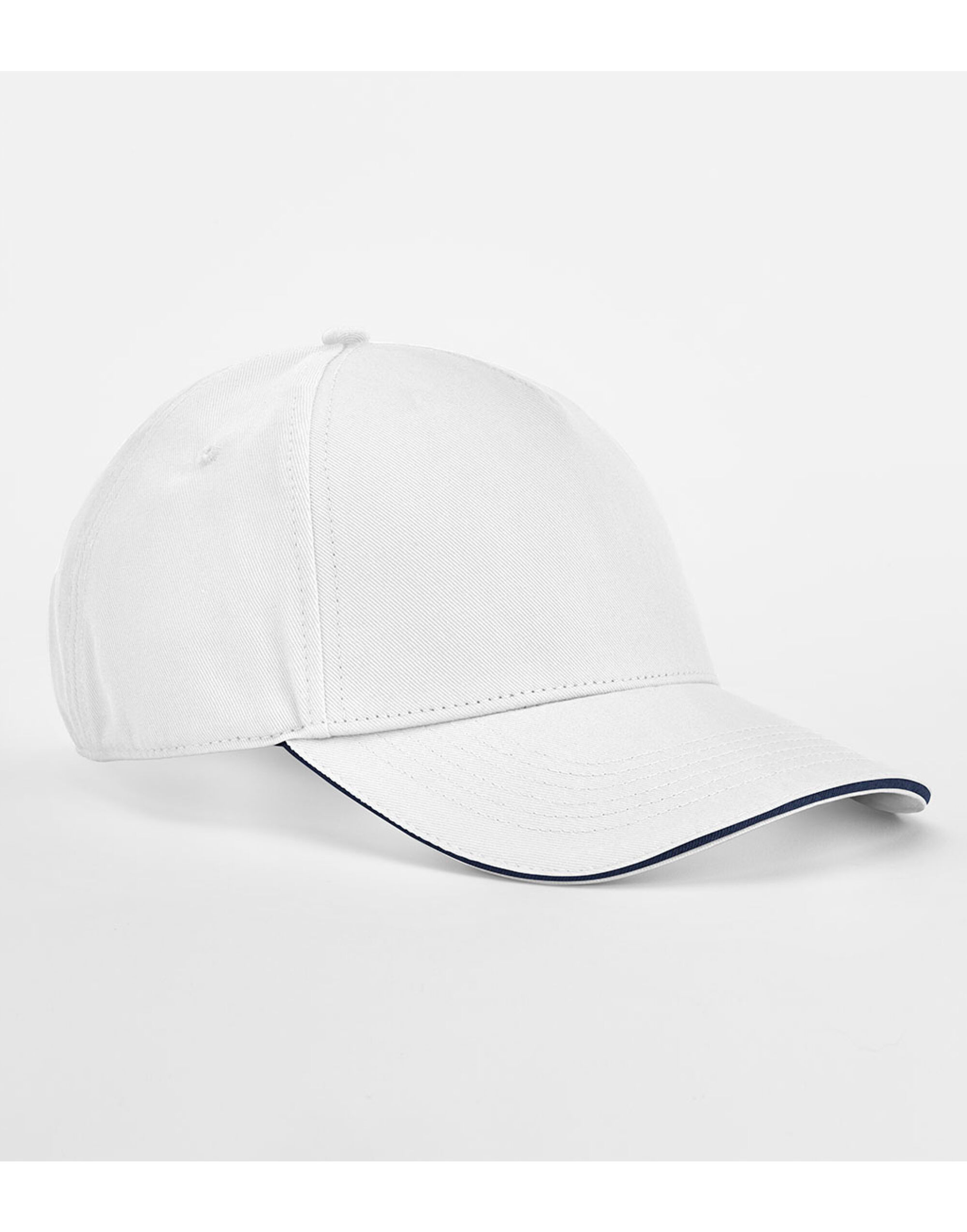 B825C EarthAware® Classic Organic Cotton 5 Panel Cap White/French Navy