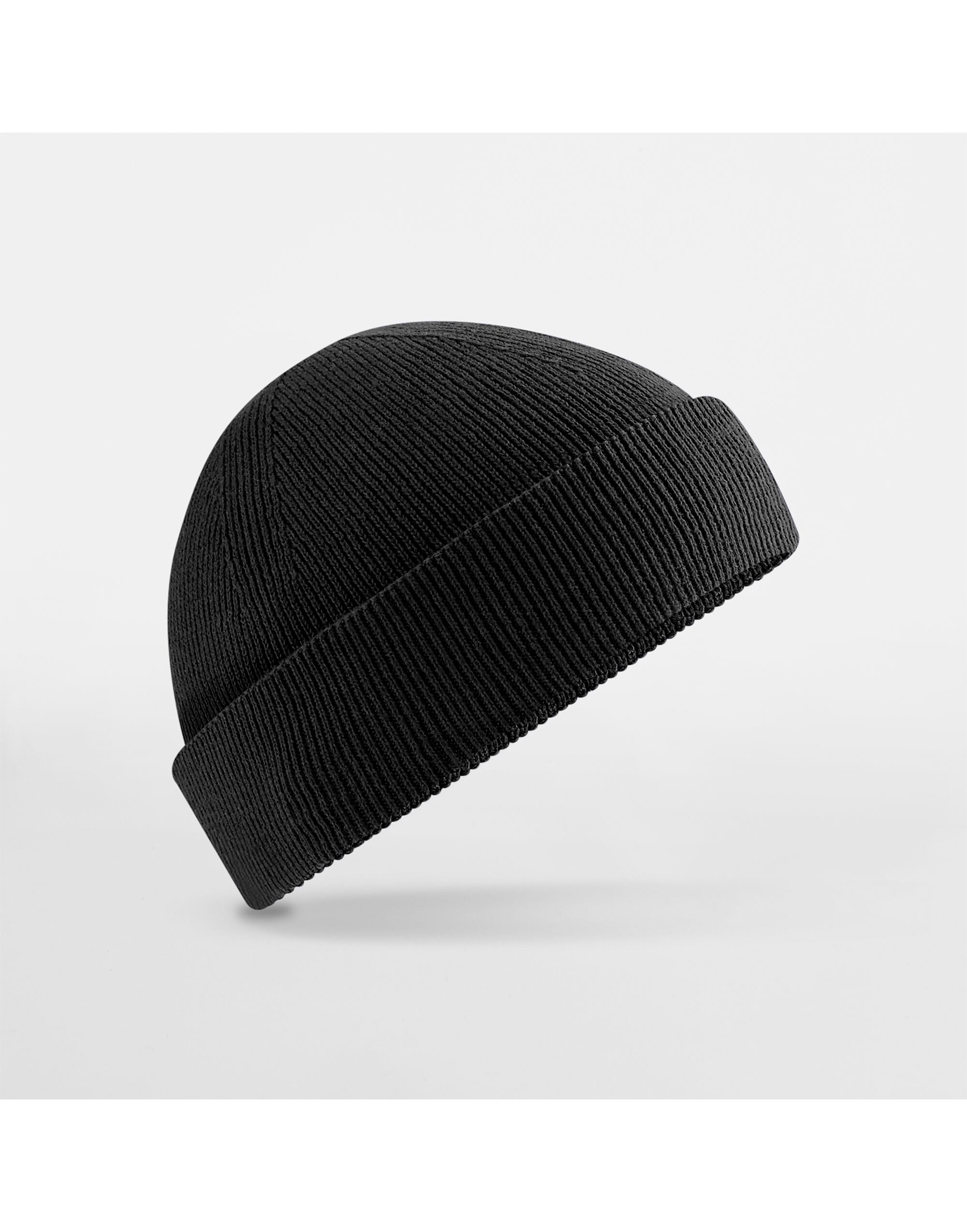 B832N Organic Cotton Fisherman Beanie Black