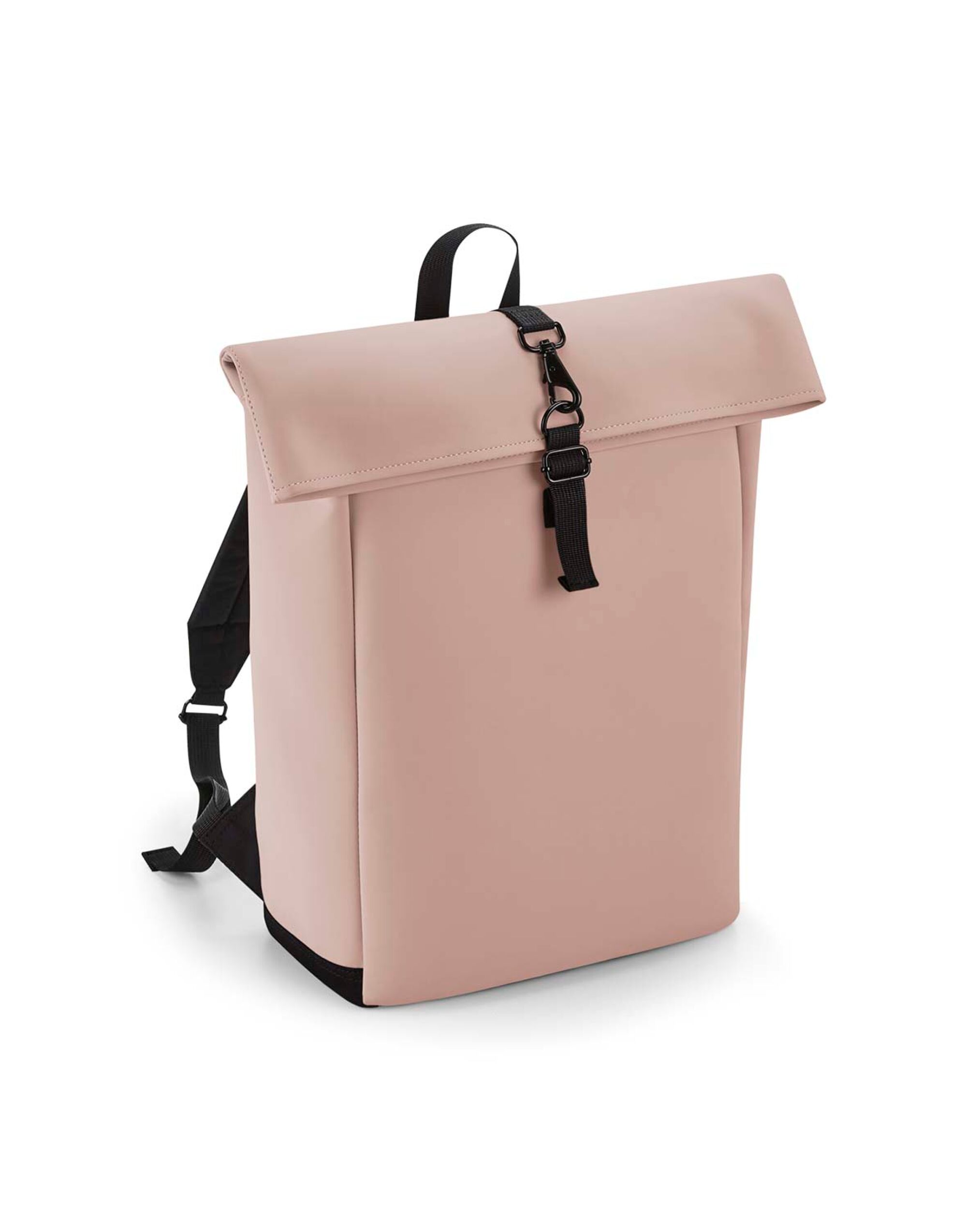 BG335 Matte PU Roll-Top Backpack Nude Pink
