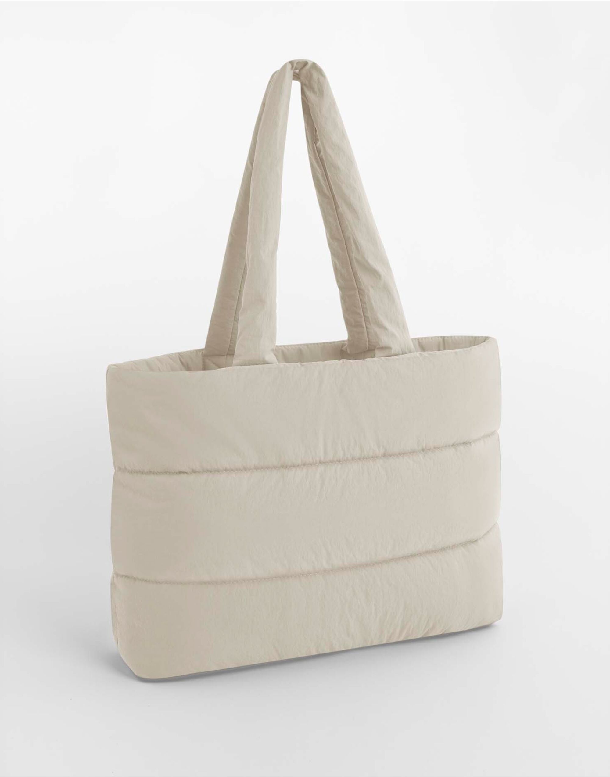 BG701 Quilted Tote Bag Natural Stone