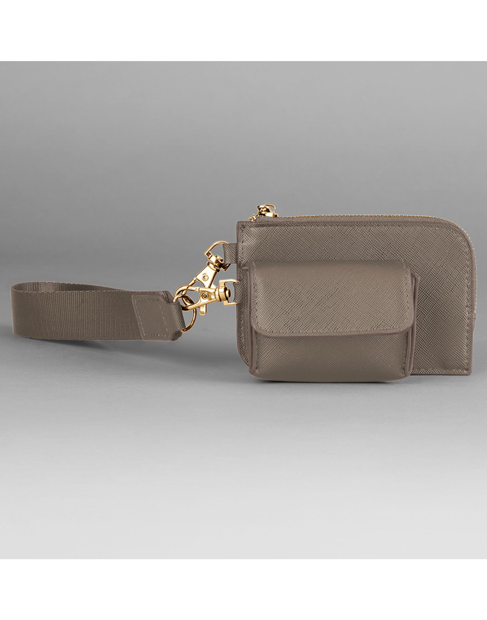 BG748 Boutique Pouch Wristlet Taupe
