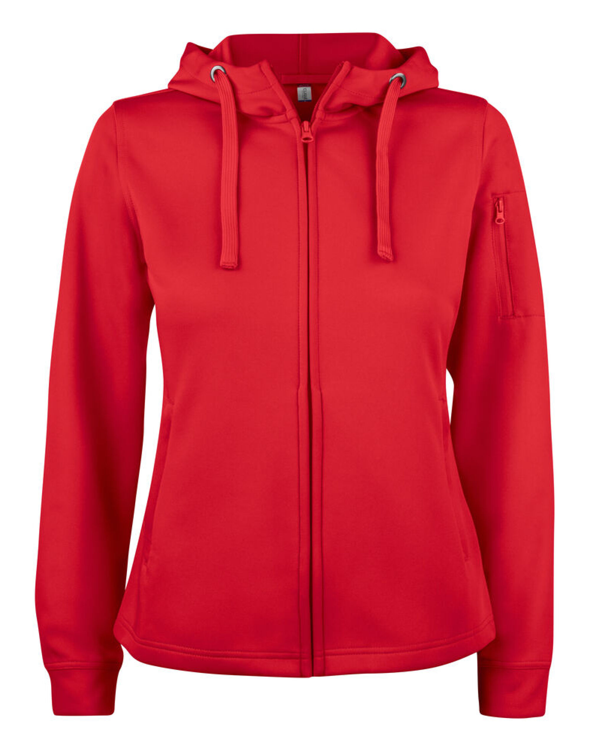 CQ021015 Ladies Basic Active Full Zip Hoody Red