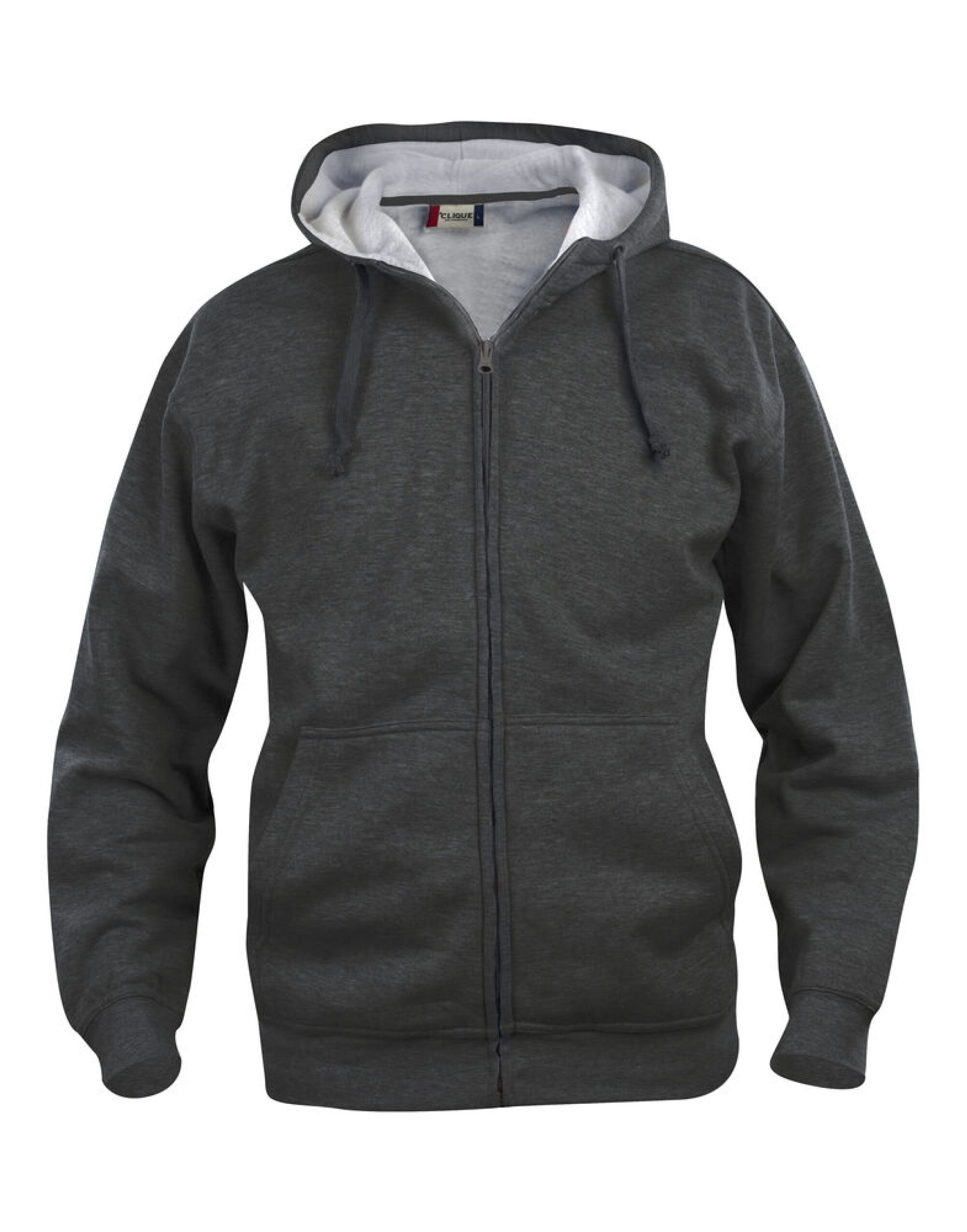 CQ021034 Men's Basic Hoody Full Zip Anthracite Melange