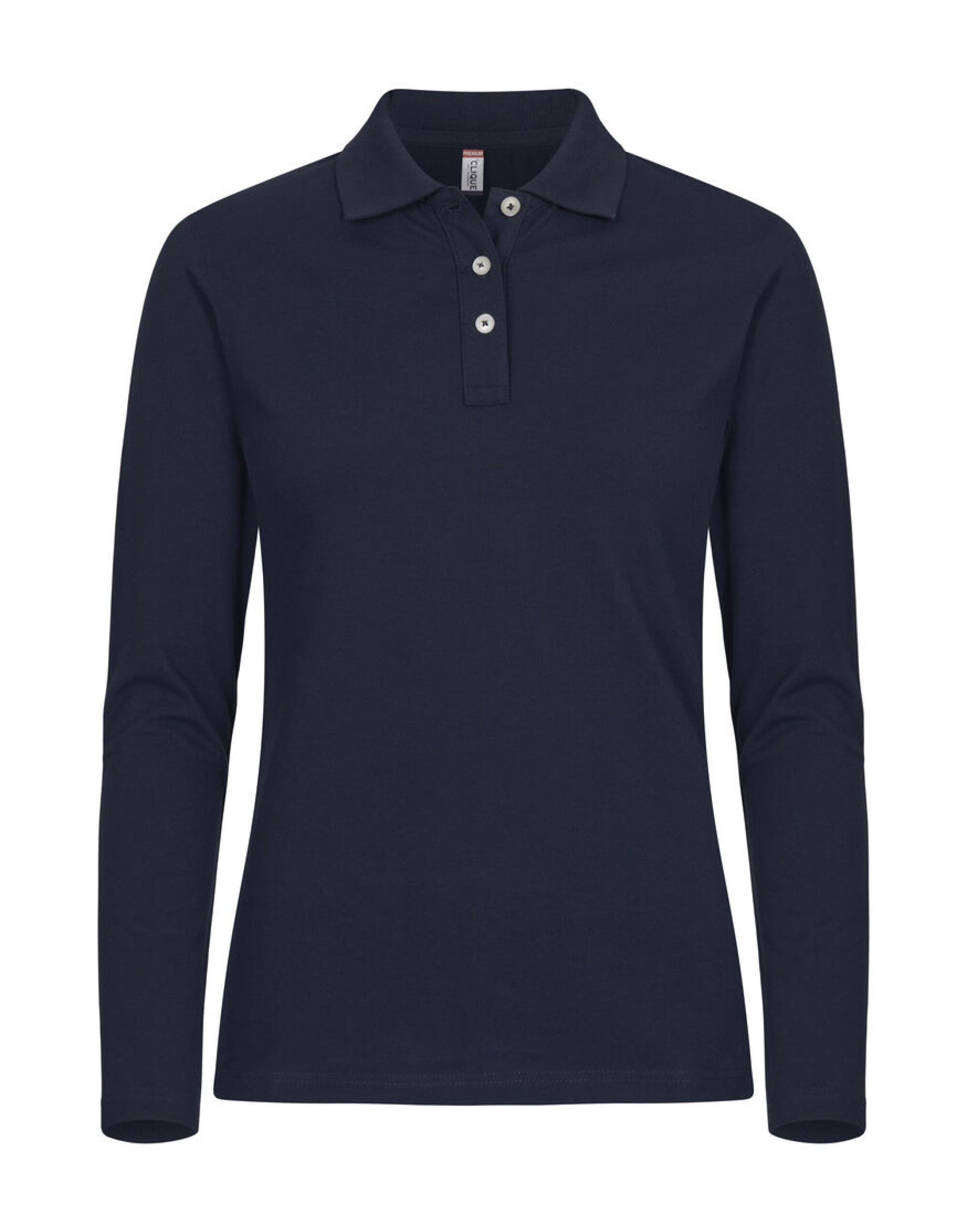 CQ028263 Ladies Stretch Premium Polo L/S Dark Navy