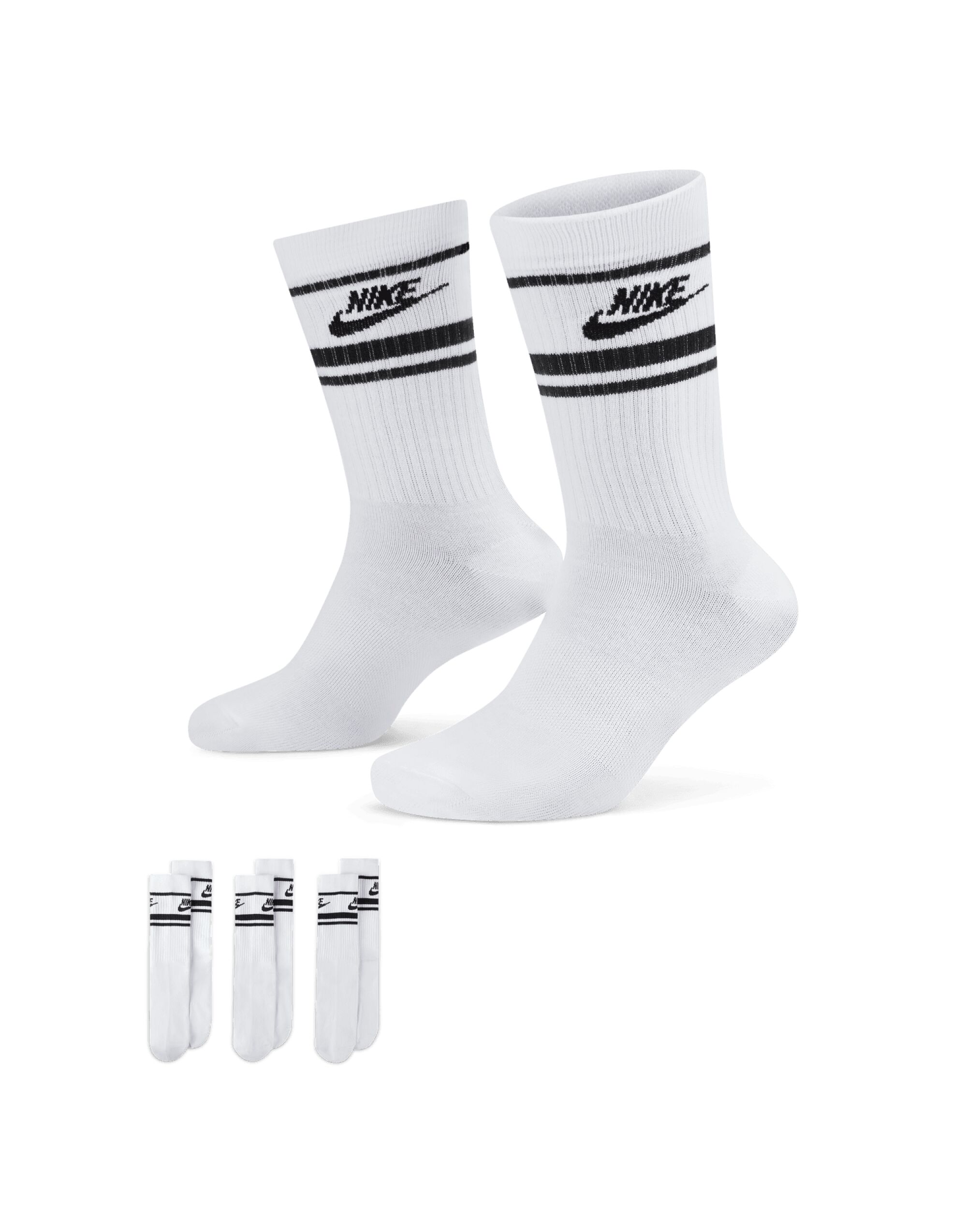 DX5089 Nike Sportswear Everyday Essential Crew Socks 3PR White/Black