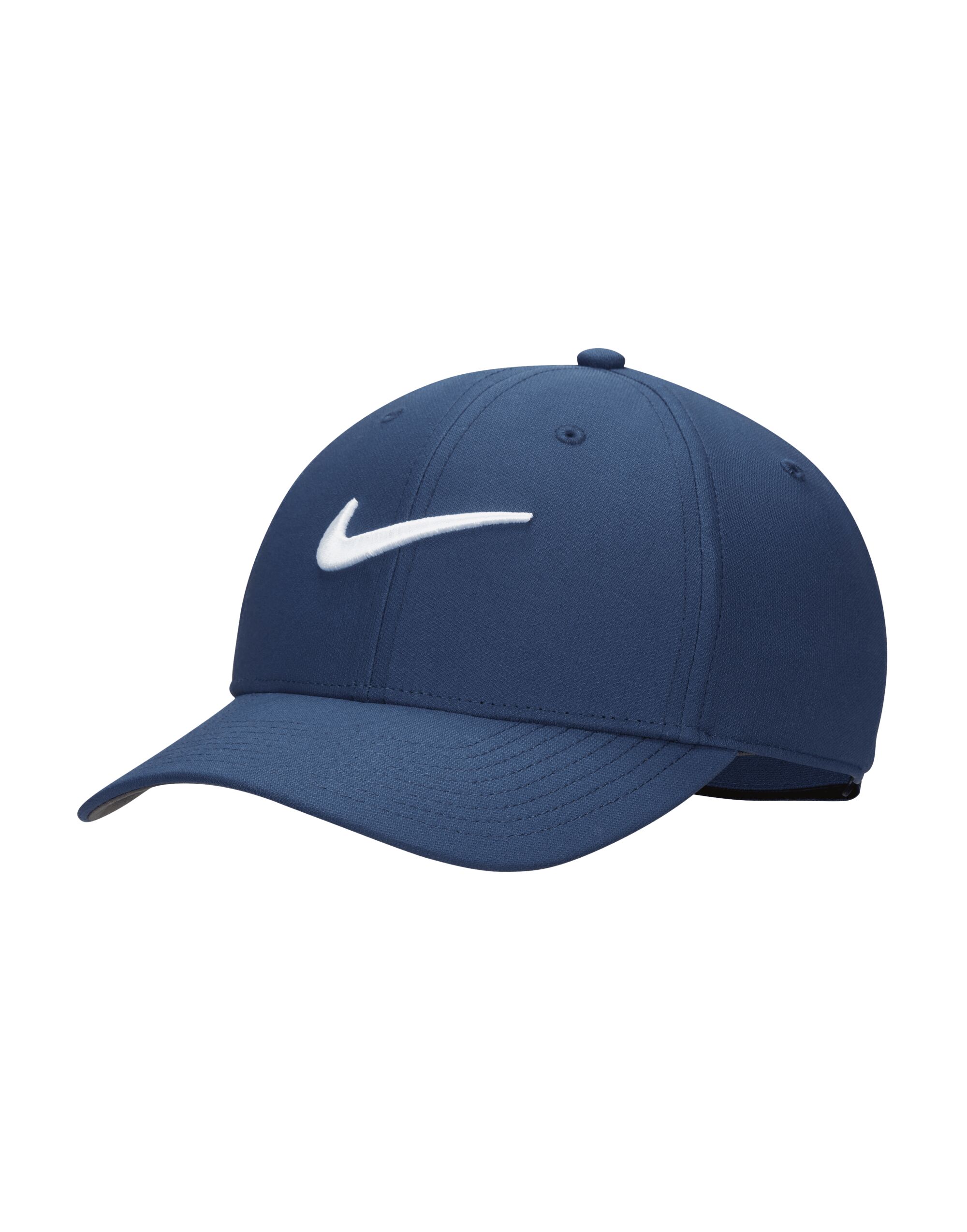 FB5625 Dri-Fit Structured Swoosh Cap Midnight Navy/White
