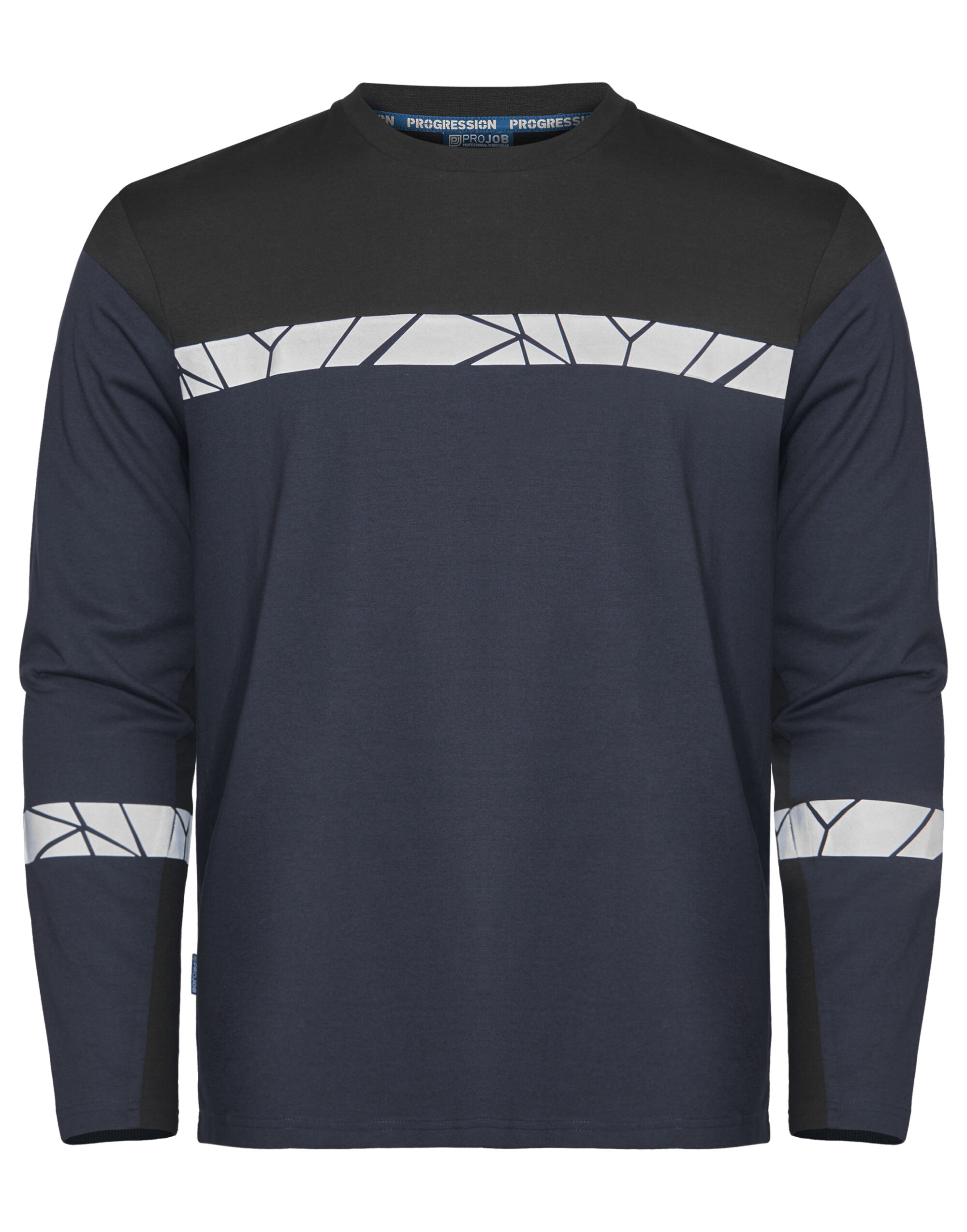 PJ647002 Progression 7002 Long Sleeve T-Shirt Navy/Black