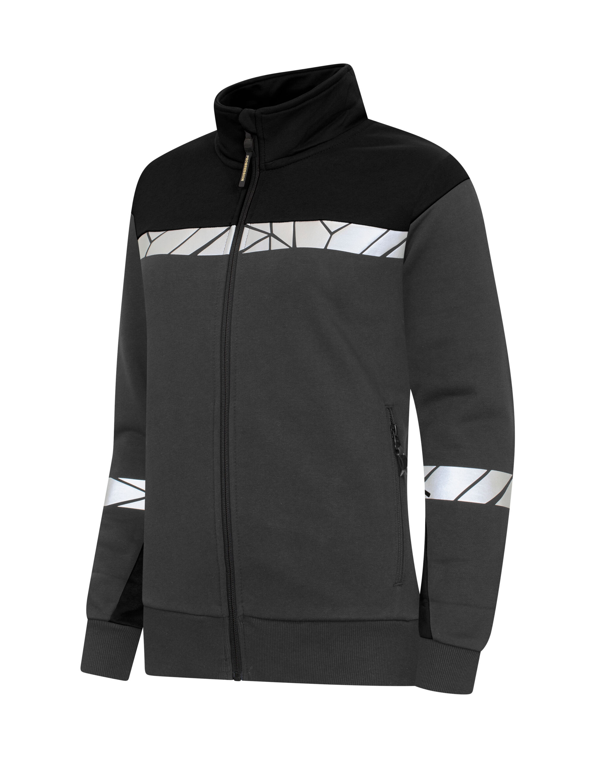 PJ647105 Progression 7105 Ladies Full Zip Sweatshirt Grey/Black