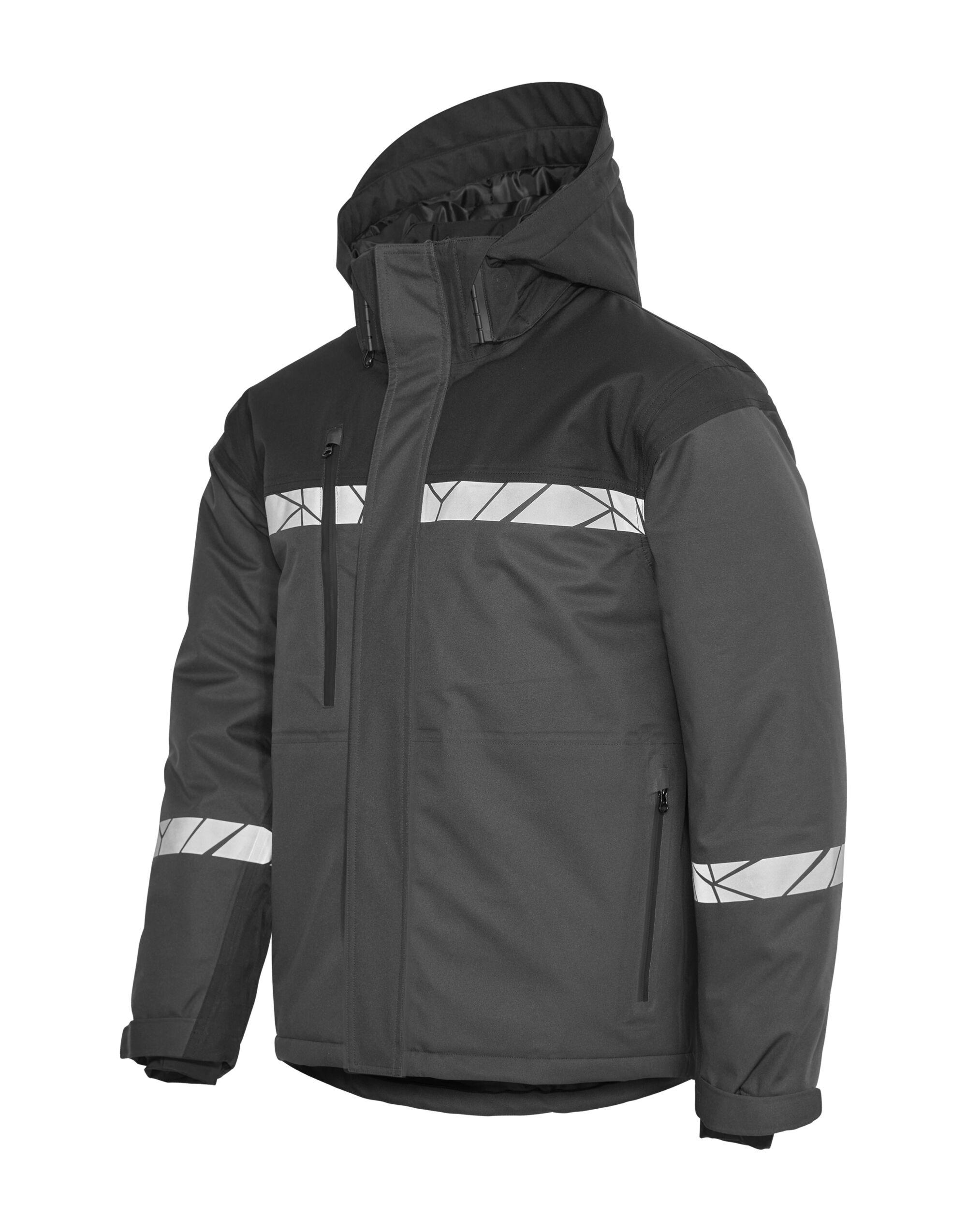PJ647413 Progression 7413 Padded Softshell 		_x000D_ Grey/Black