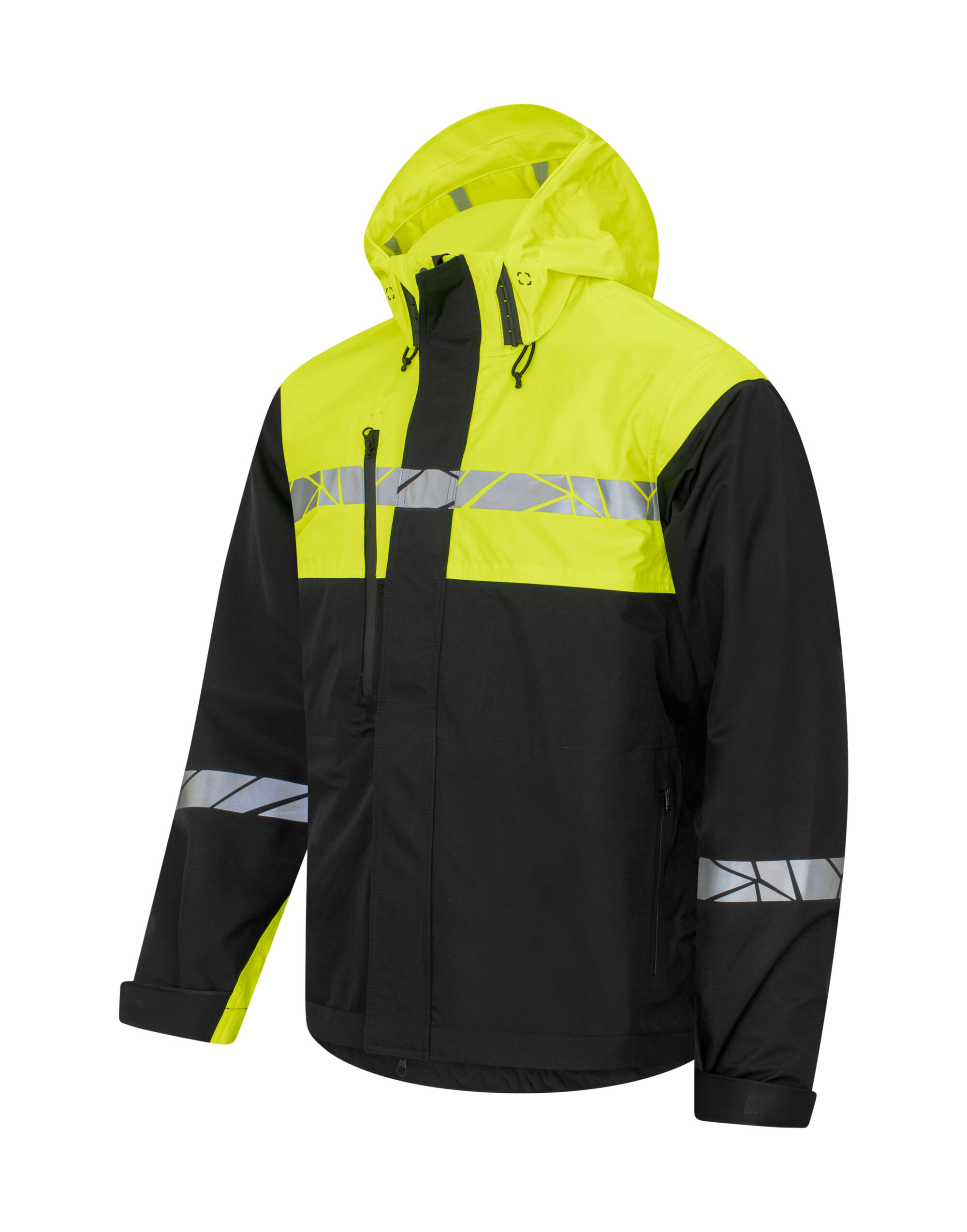 PJ647414 Progression 7414 Shell Jacket Black/Yellow
