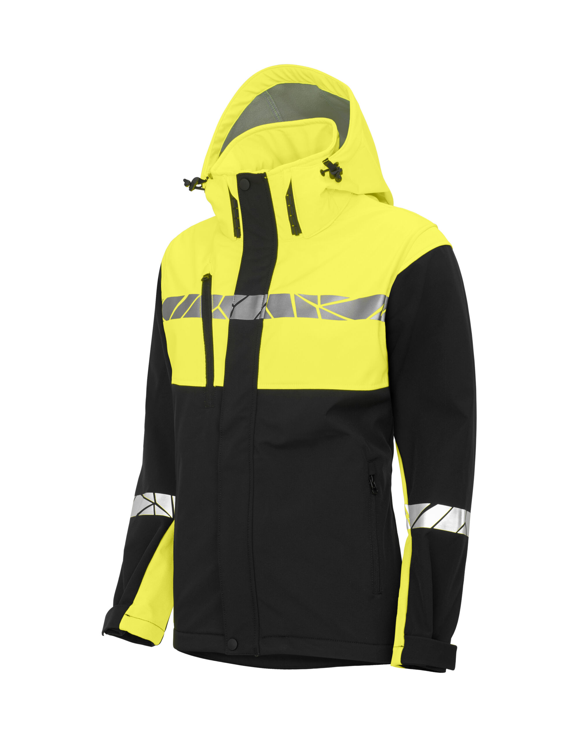 PJ647417 Progression 7417 Ladies Softshell Jacket Black/Yellow