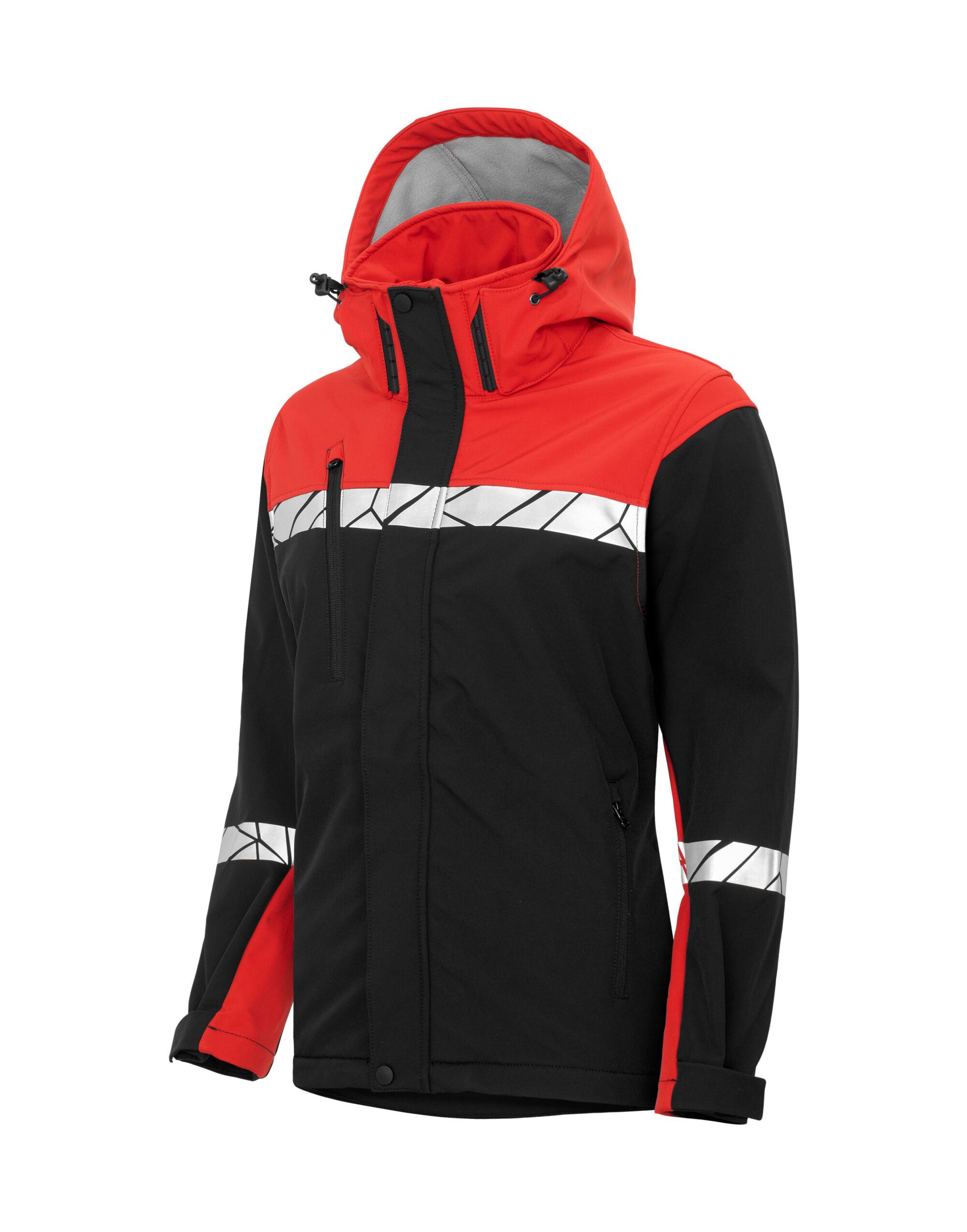 PJ647417 Progression 7417 Ladies Softshell Jacket Black/Red