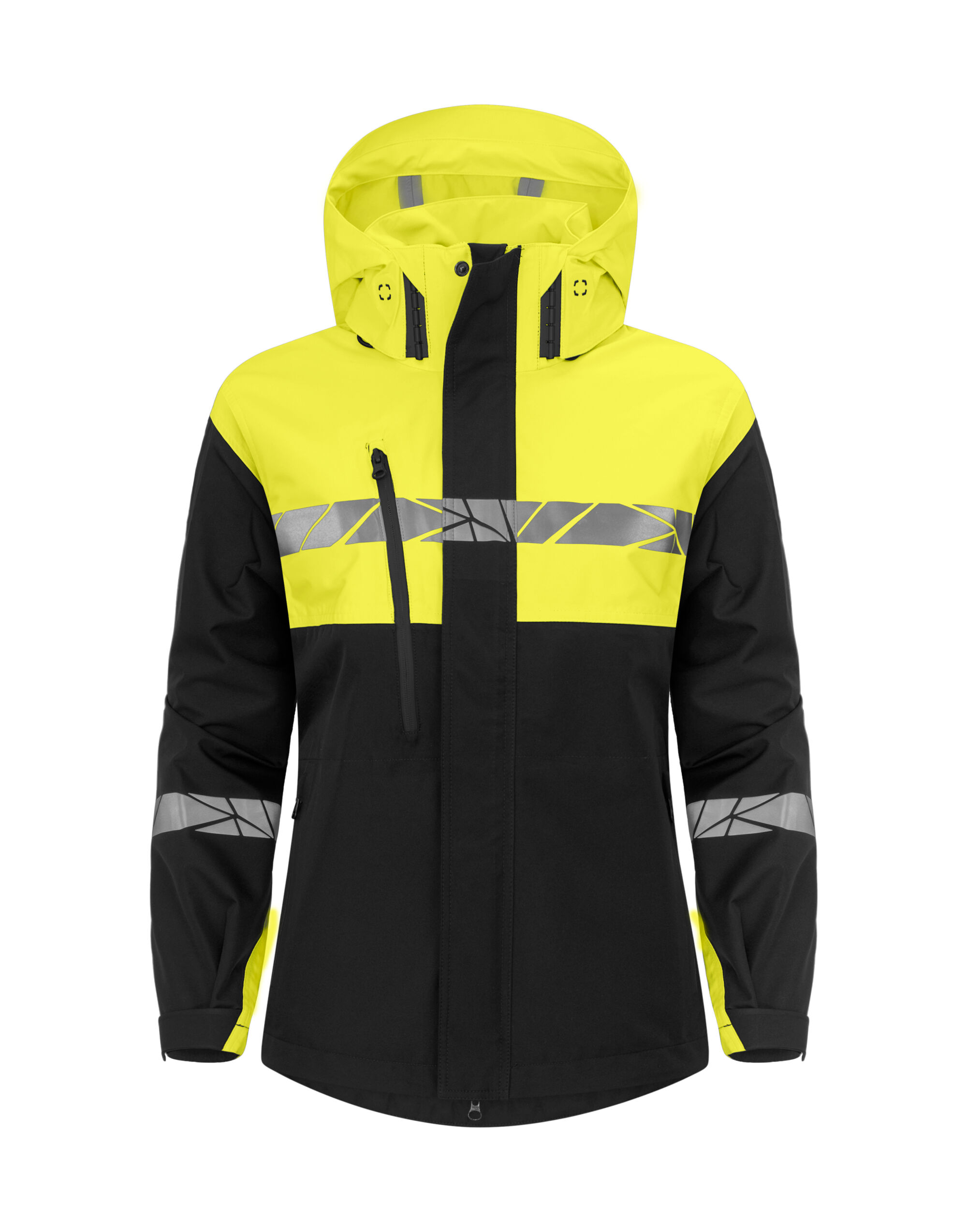 PJ647419 Progression 7419 Ladies Shell Jacket Black/Yellow