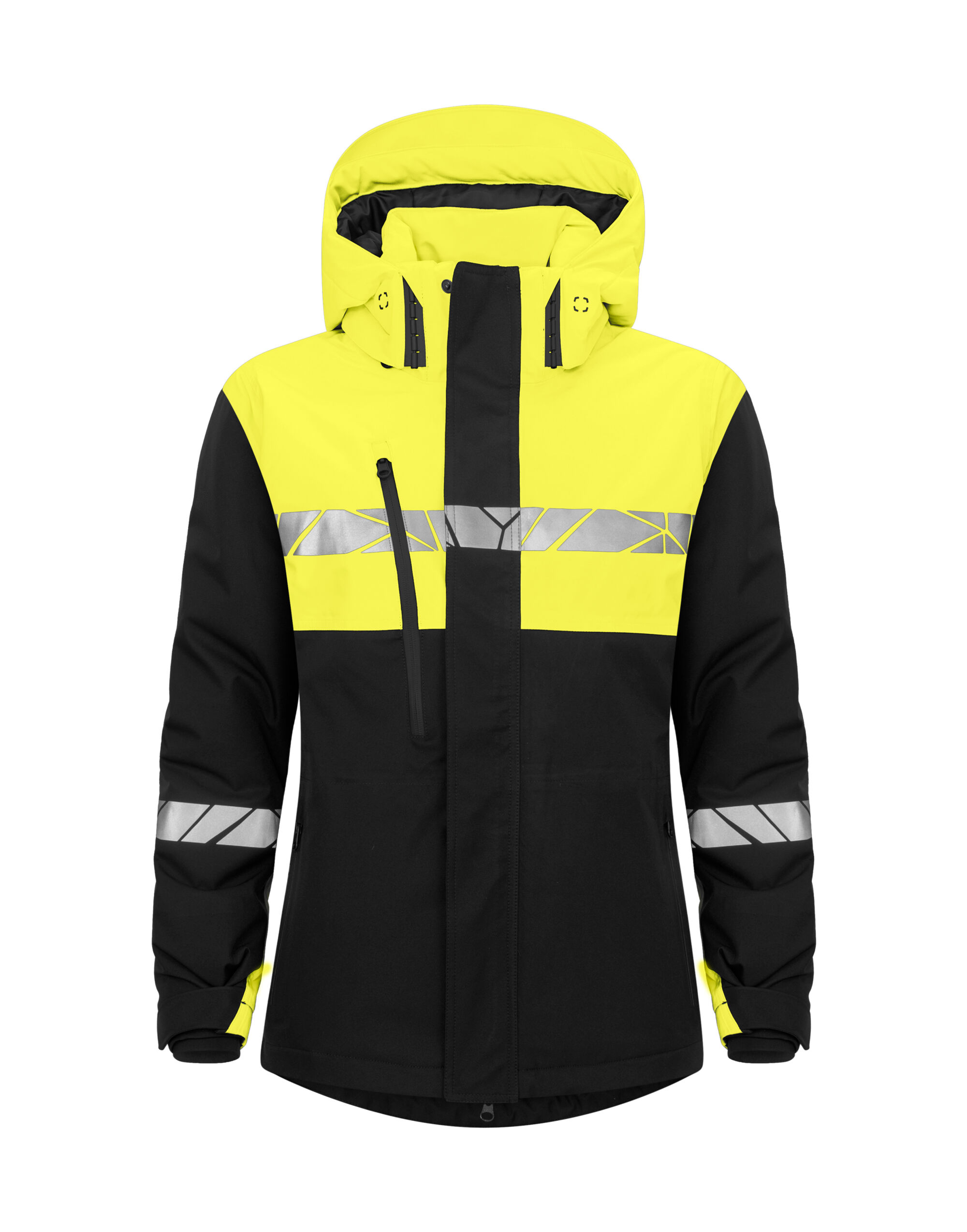 PJ647420 Progression 7420 Ladies Functional Padded Shell Jacket Black/Yellow