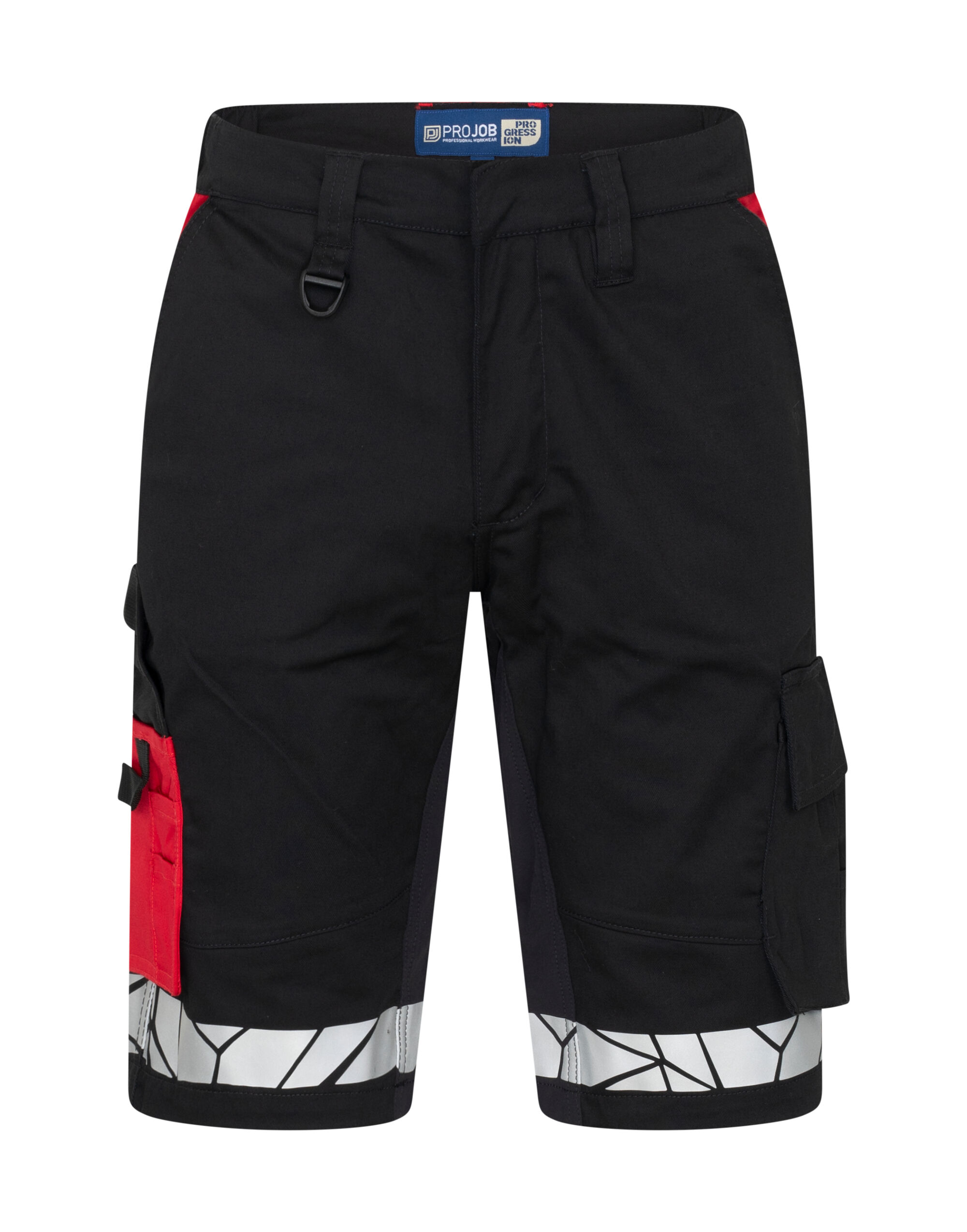 PJ647510 Progression 7510 Work Shorts Black/Red