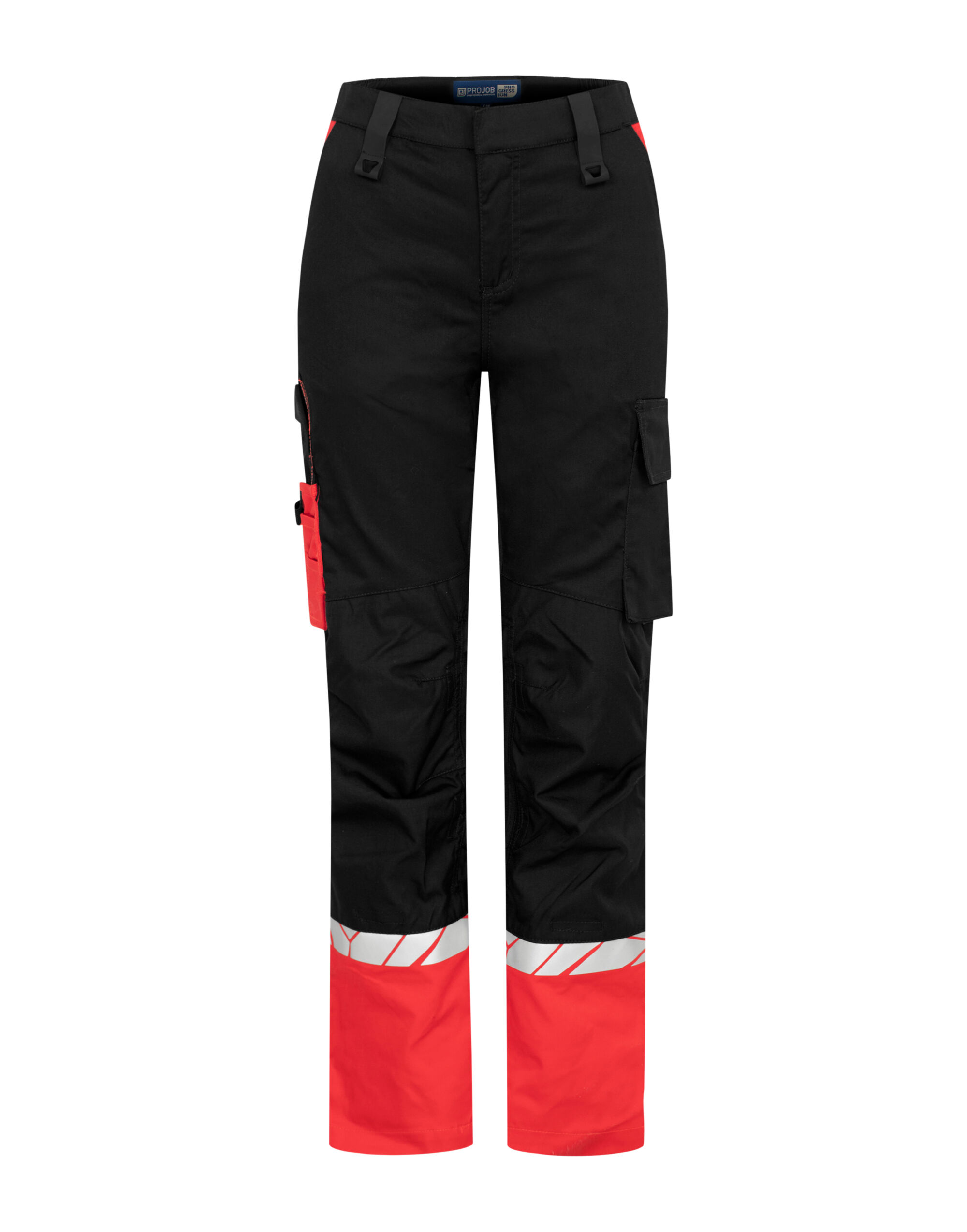 PJ647512 Progression 7512 Ladies Workpant Knee Protection Black/Red