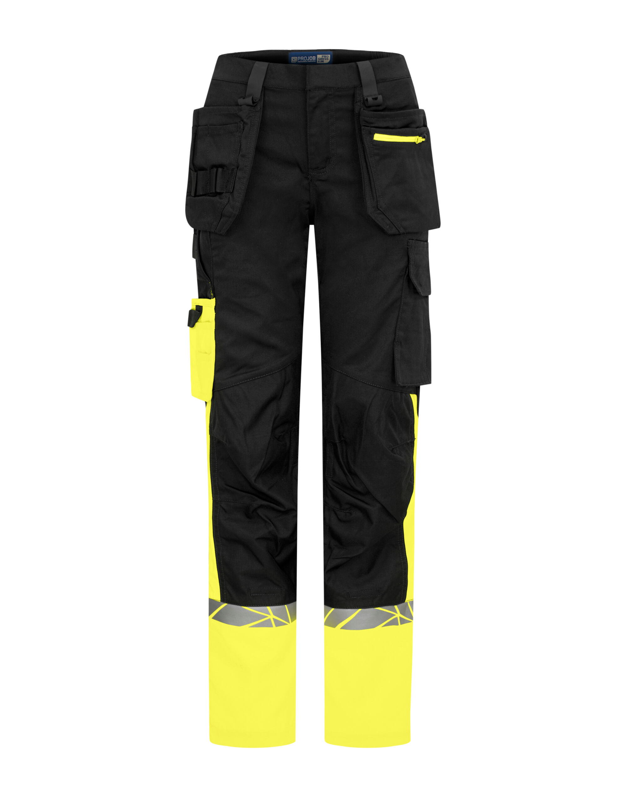 PJ647513 Progression 7513 Ladies Workpant Holster Pocket Black/Yellow
