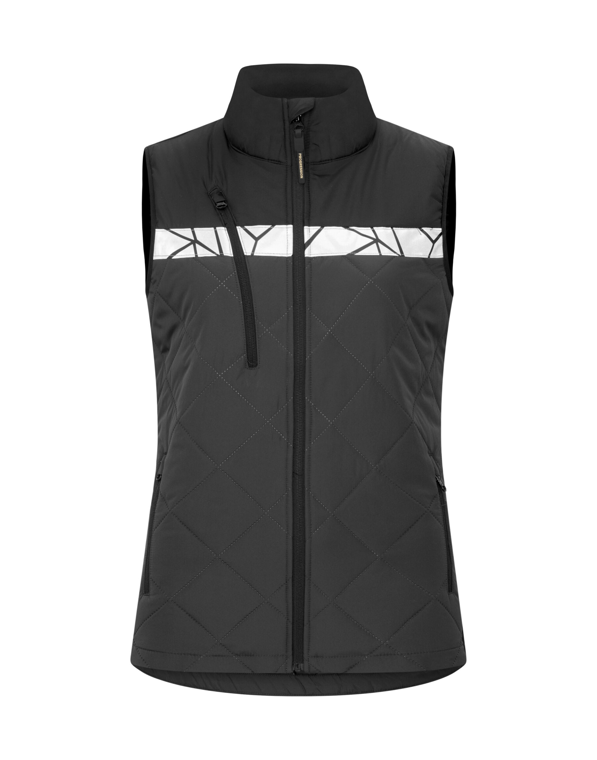 PJ647701 Progression 7701 Ladies Quilted Vest Grey/Black
