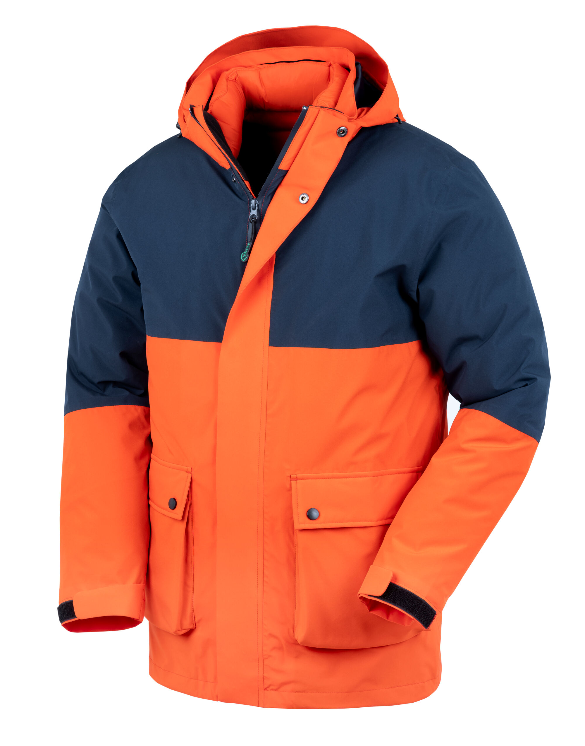R920X Recycled 3-in-1 Padded Ripstop Jacket Orange/Navy