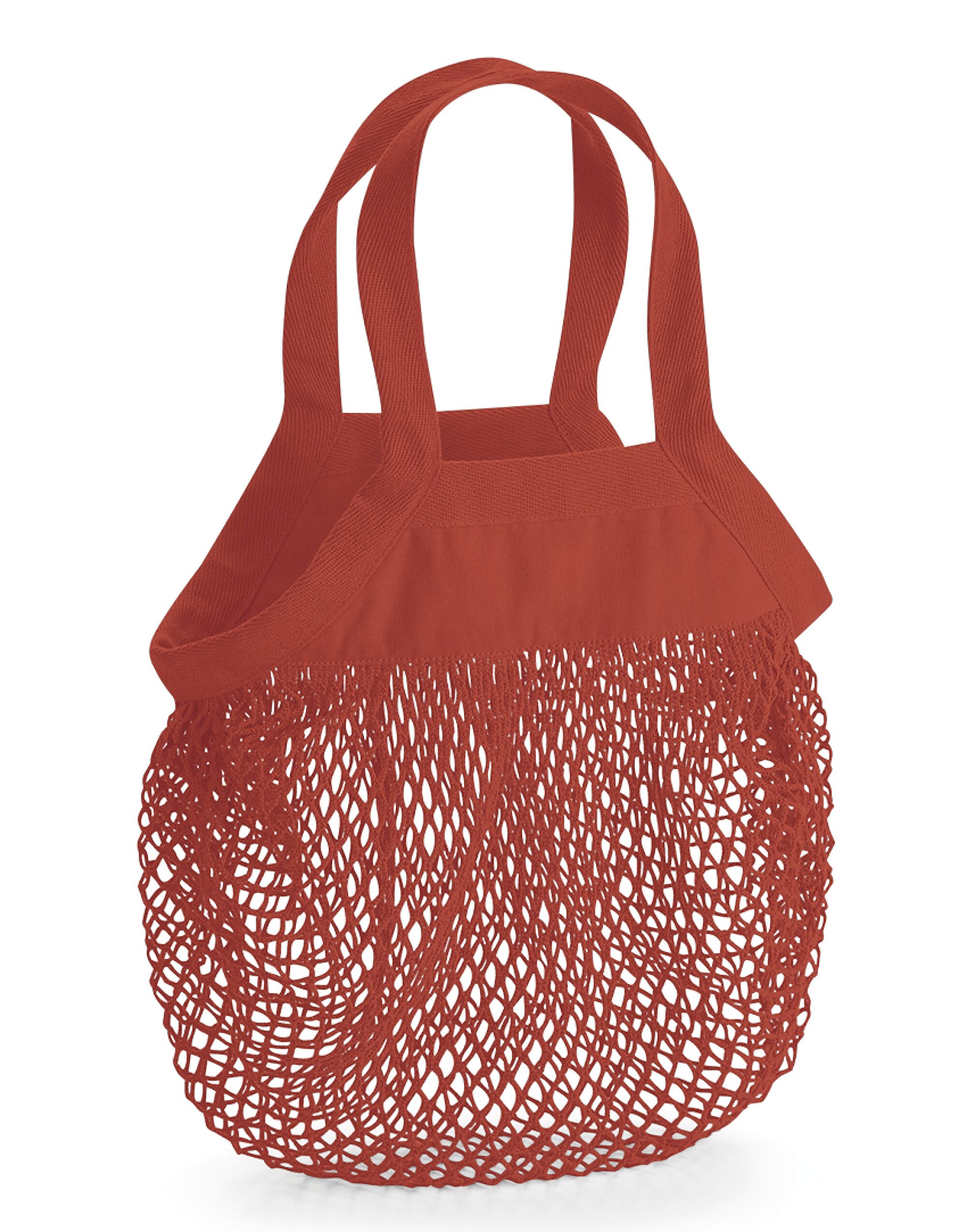 W151 Organic Cotton Mini Mesh Grocery Bag Orange Rust
