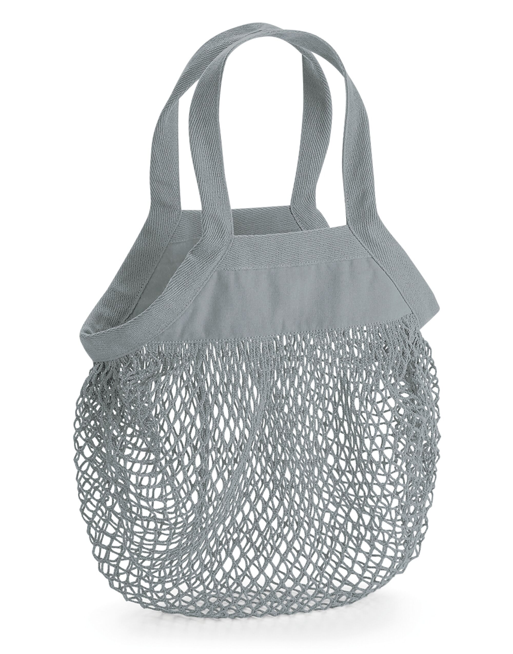W151 Organic Cotton Mini Mesh Grocery Bag Pure Grey