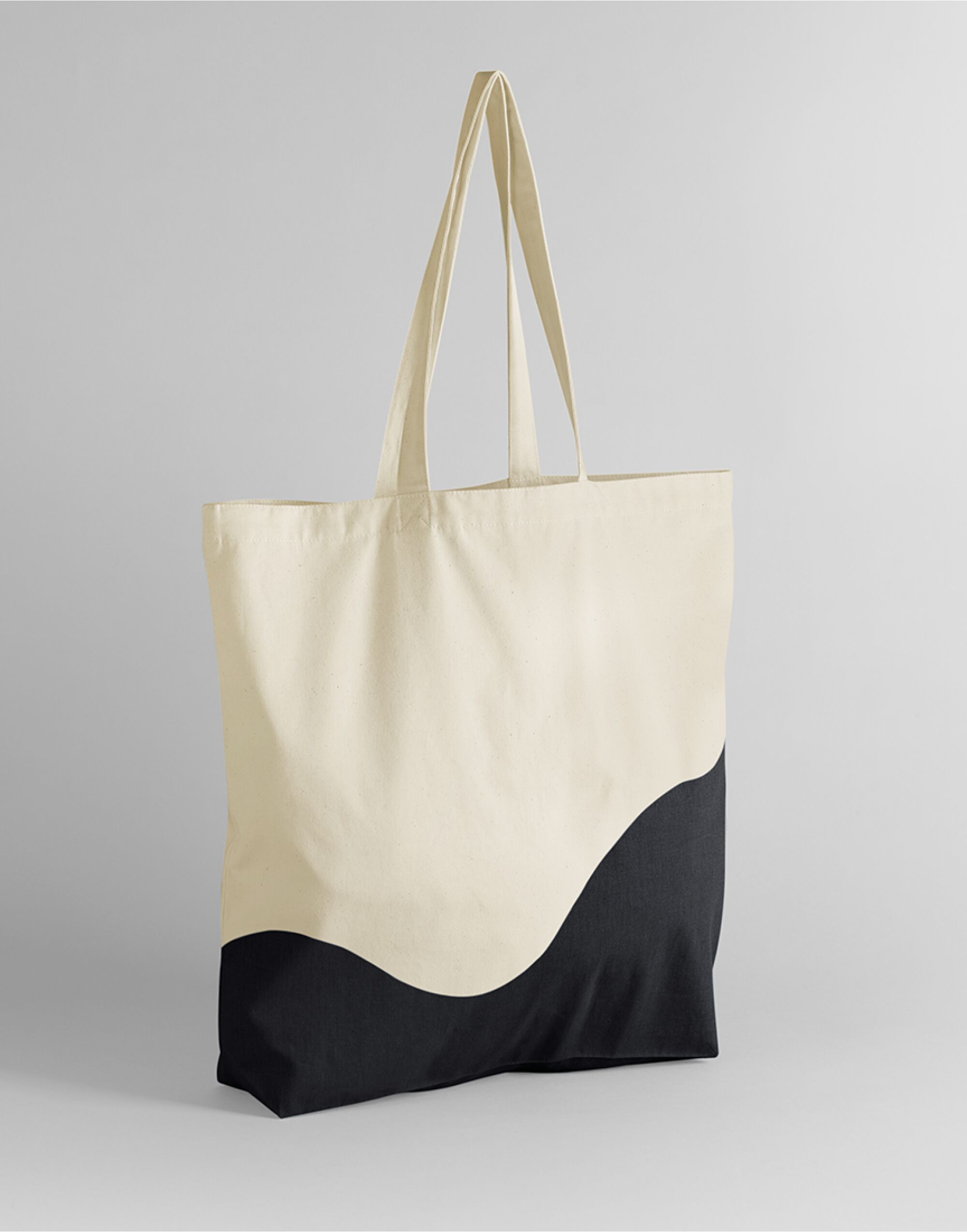 W235 Wave Print Maxi Tote Natural/Black