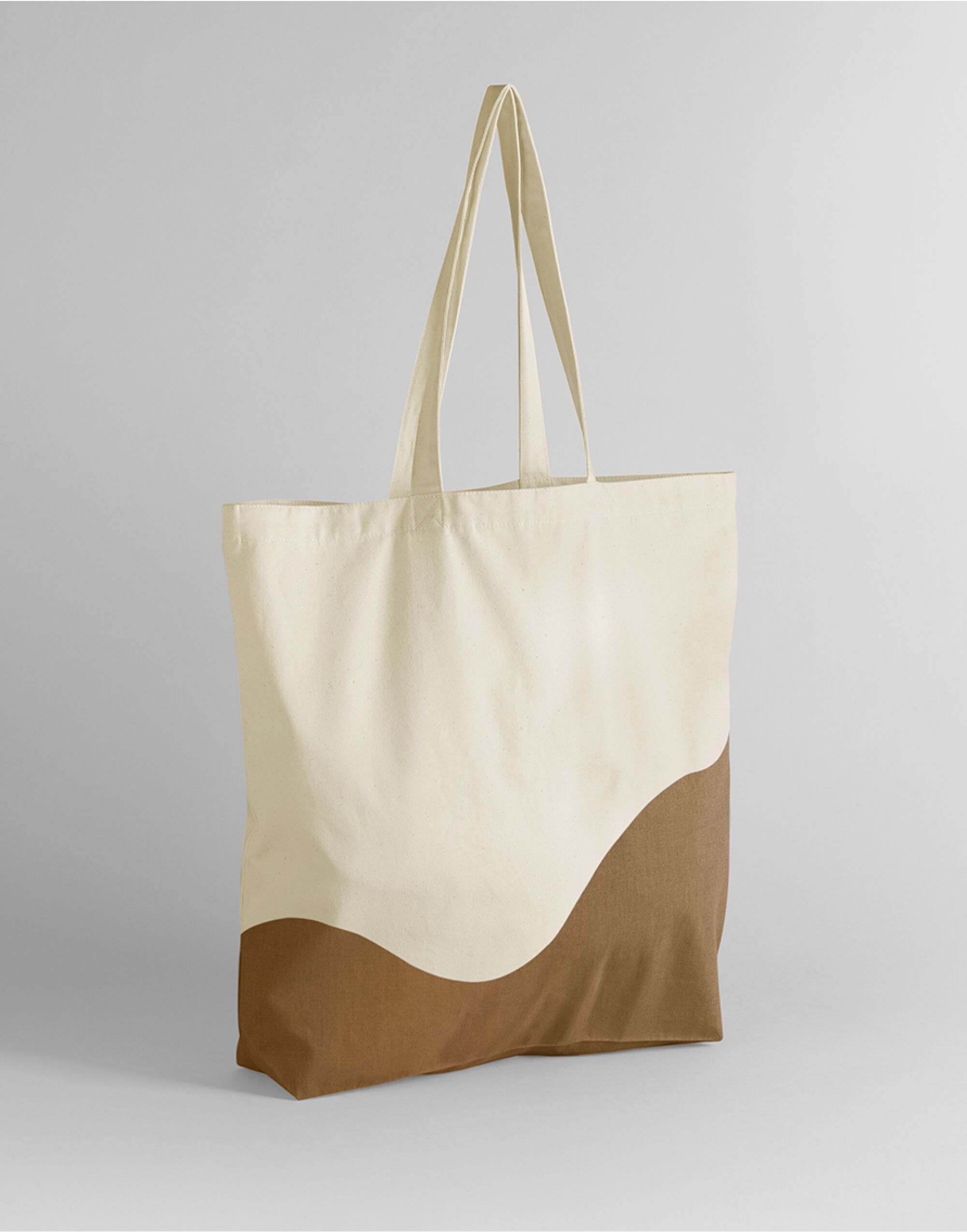 W235 Wave Print Maxi Tote Natural/Caramel