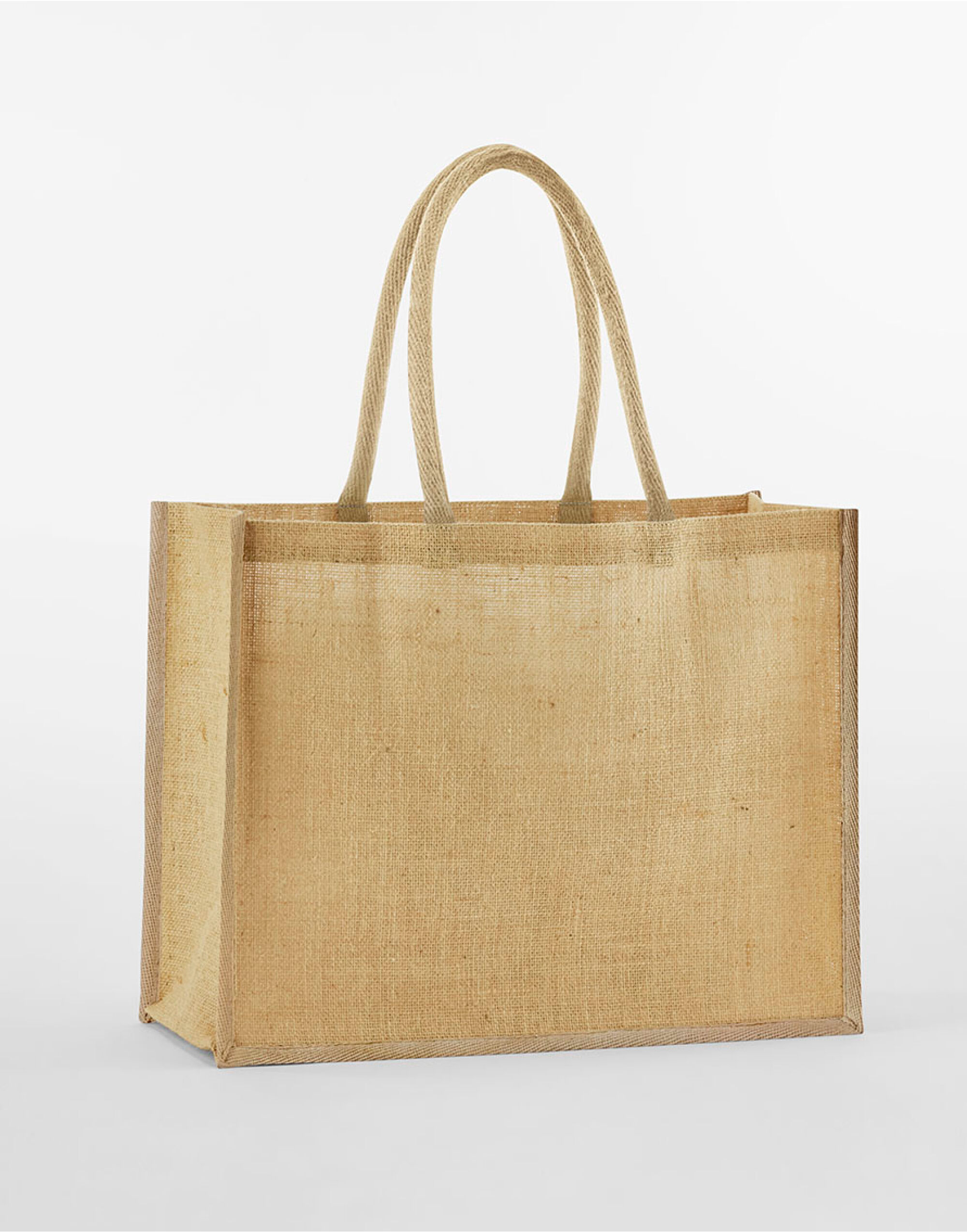 W470 Natural Starched Jute Classic Shopper Natural