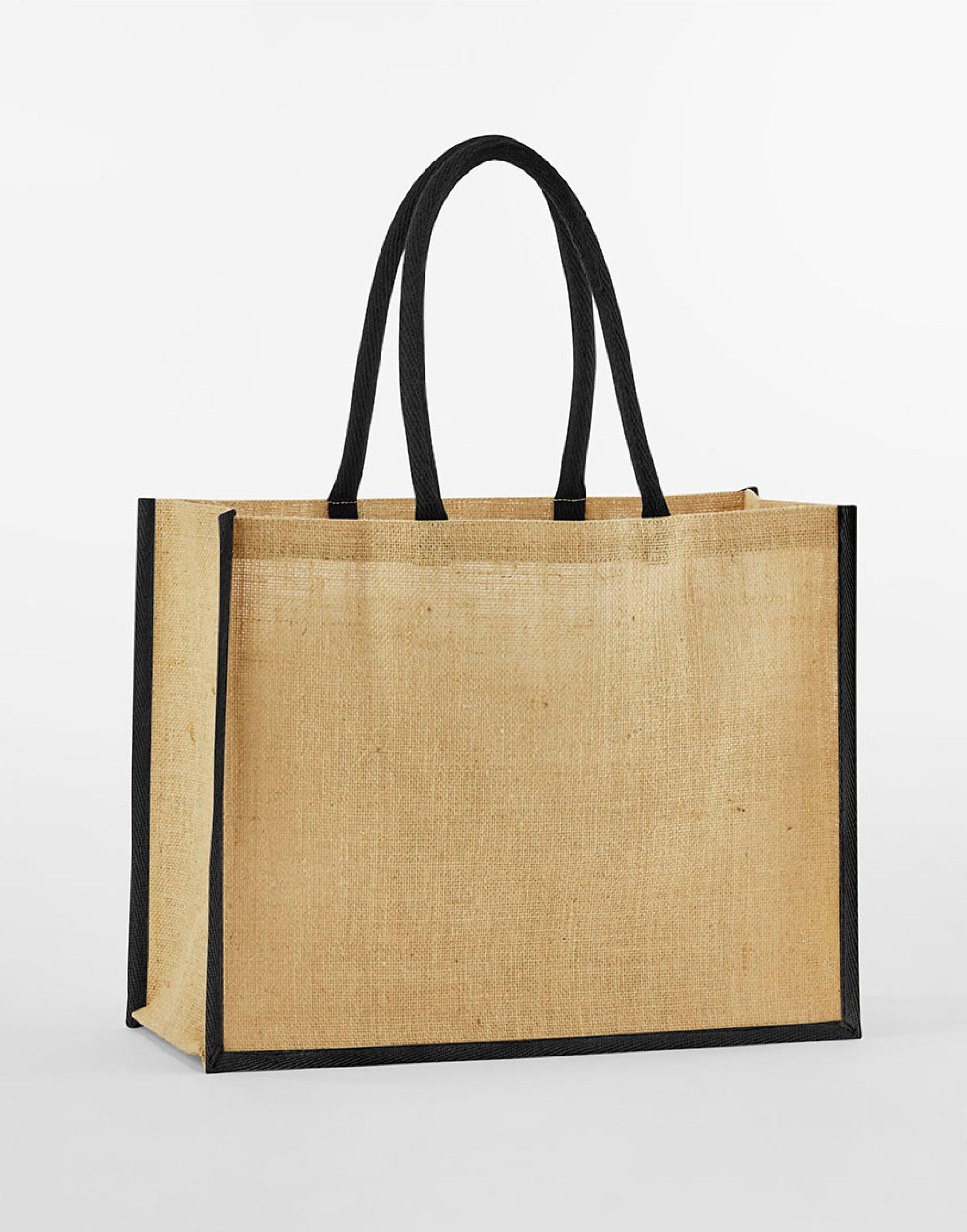 W470 Natural Starched Jute Classic Shopper Natural/Black