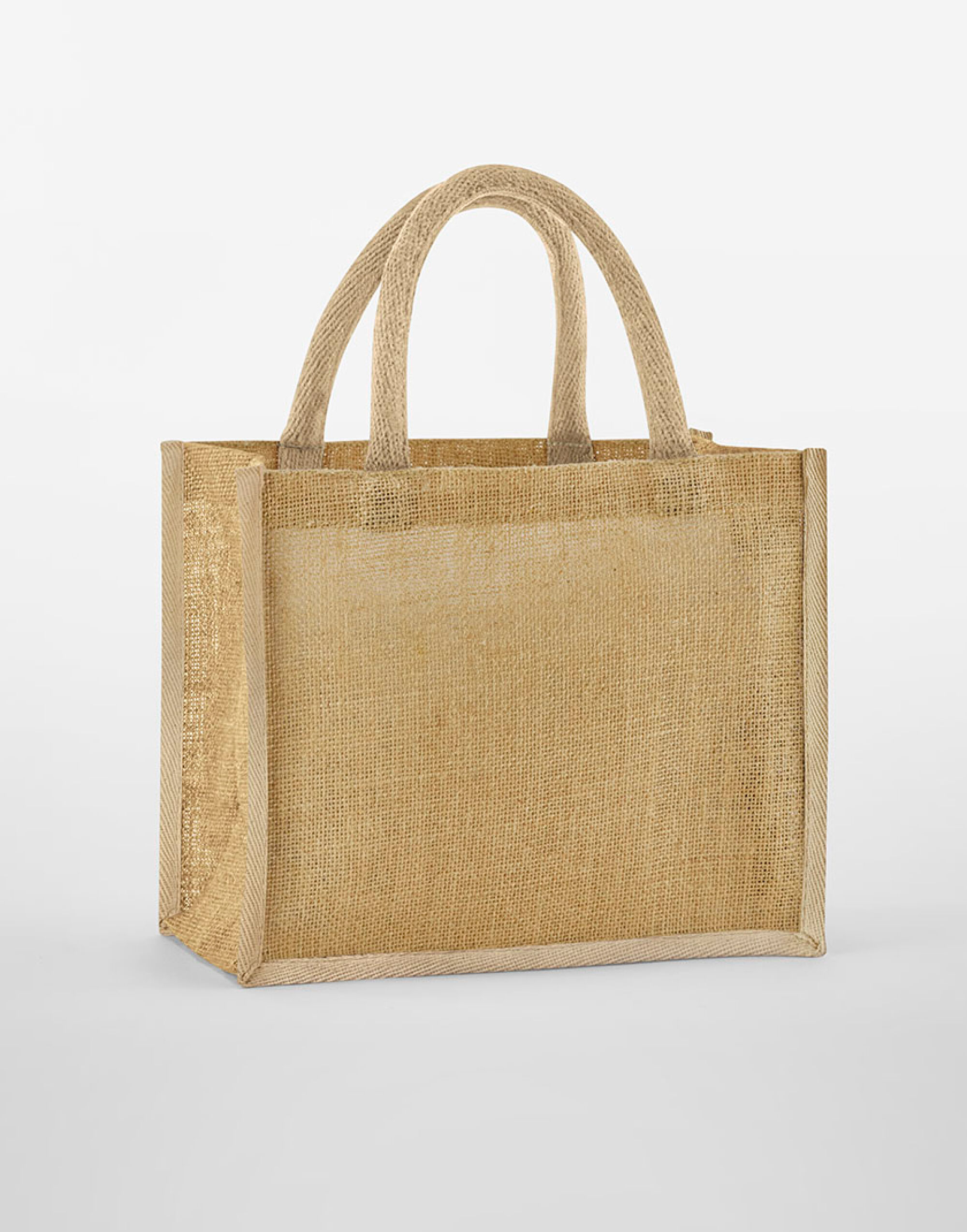 W473 Natural Starched Jute Midi Tote Natural