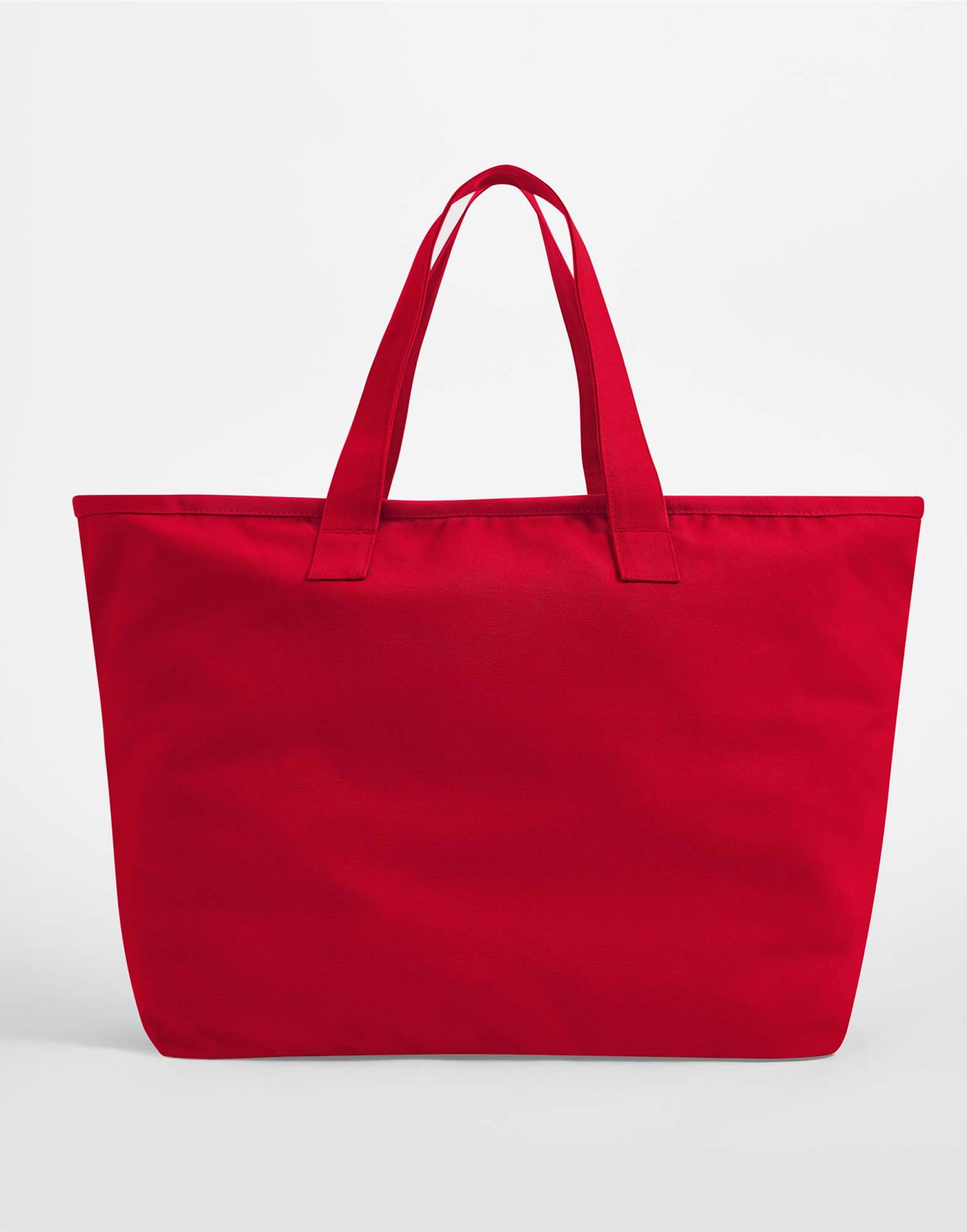 W606 Oversized Heavy Duty Canvas Tote Bag Scarlet Red
