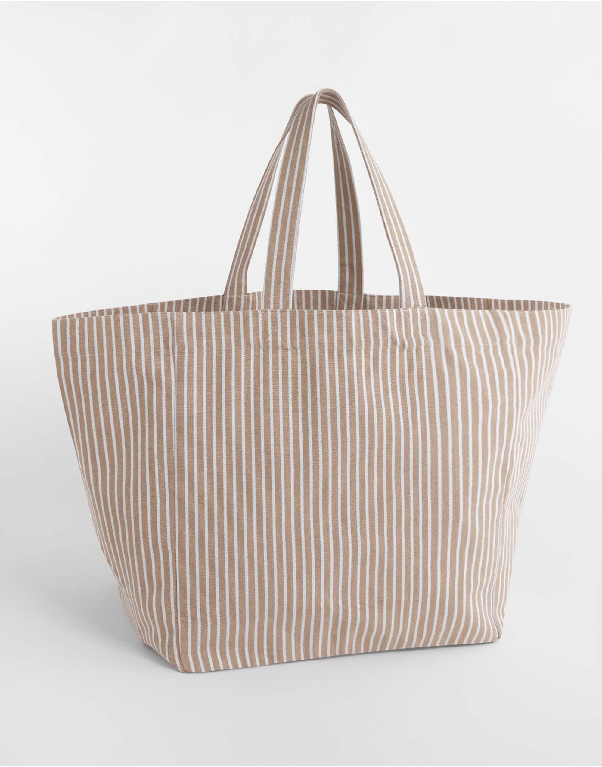 W677 Oversized Beach Bag Biscuit Stripe