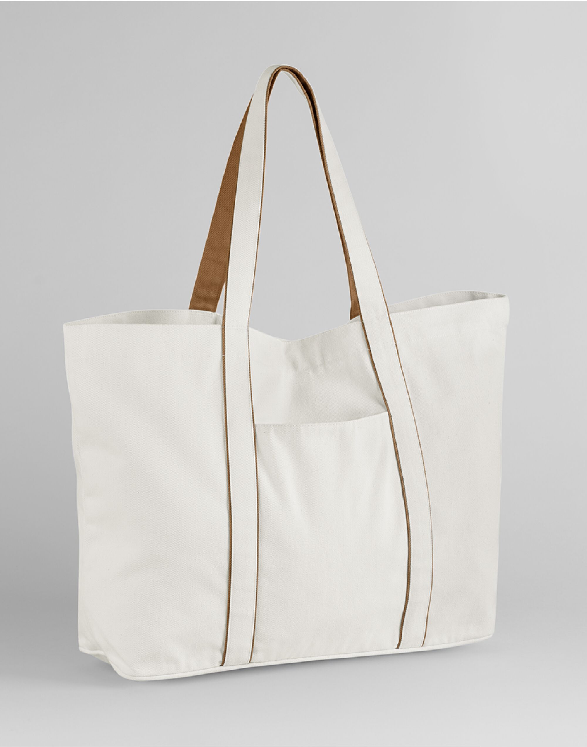 W952 Courtside Large Tote Soft White/Caramel