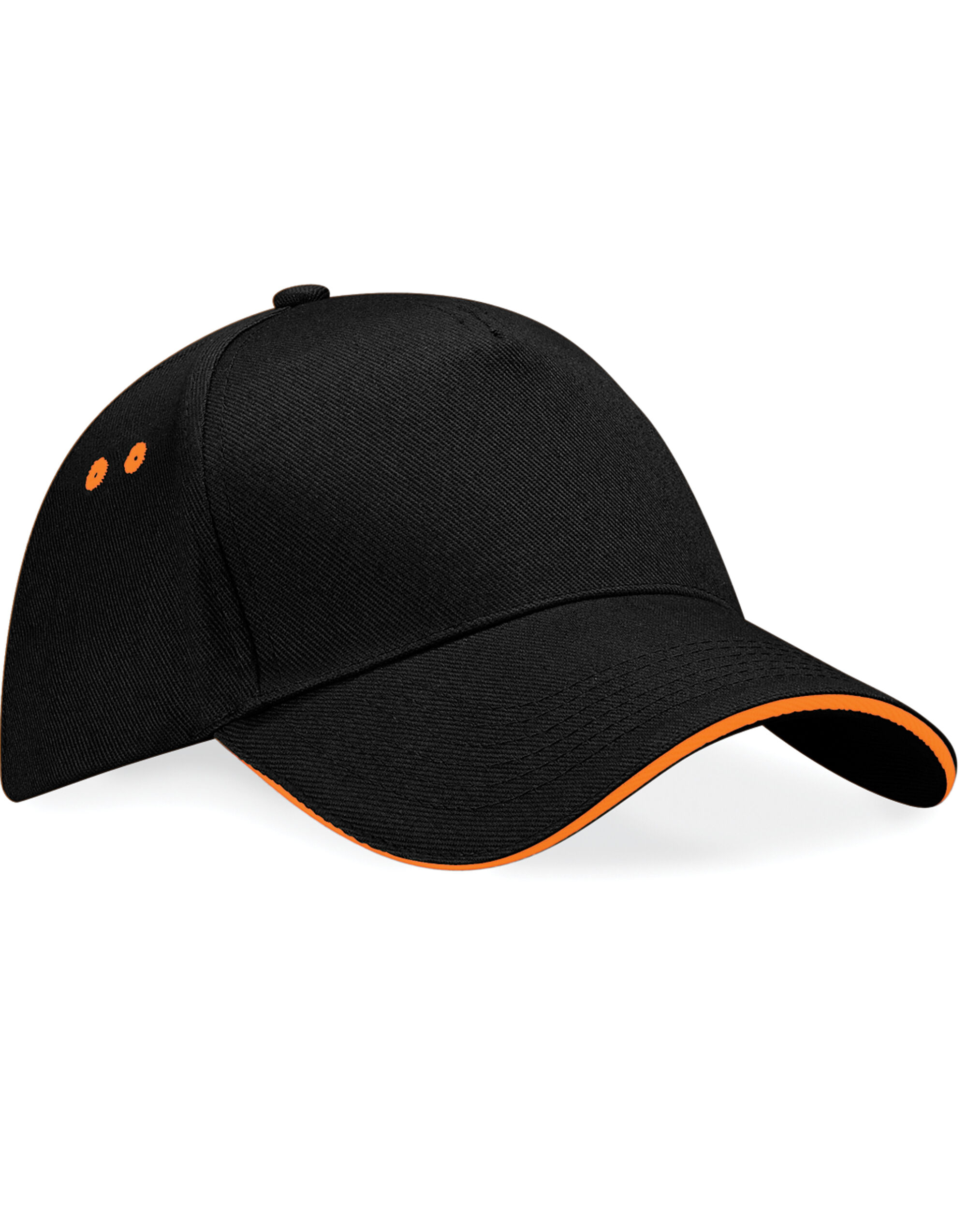 B15C Ultimate 5 Panel Cap Sandwich Peak Black/Orange