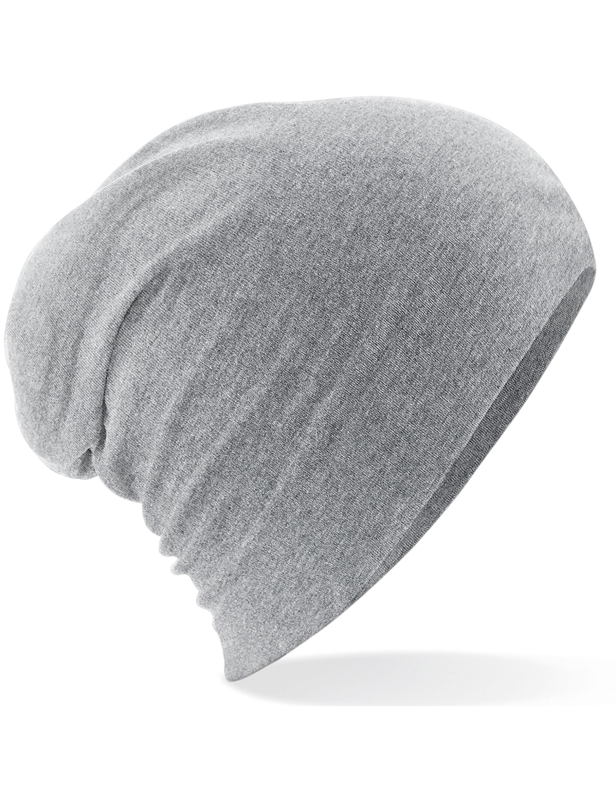 B368 Hemsedal Cotton Slouch Beanie Heather Grey