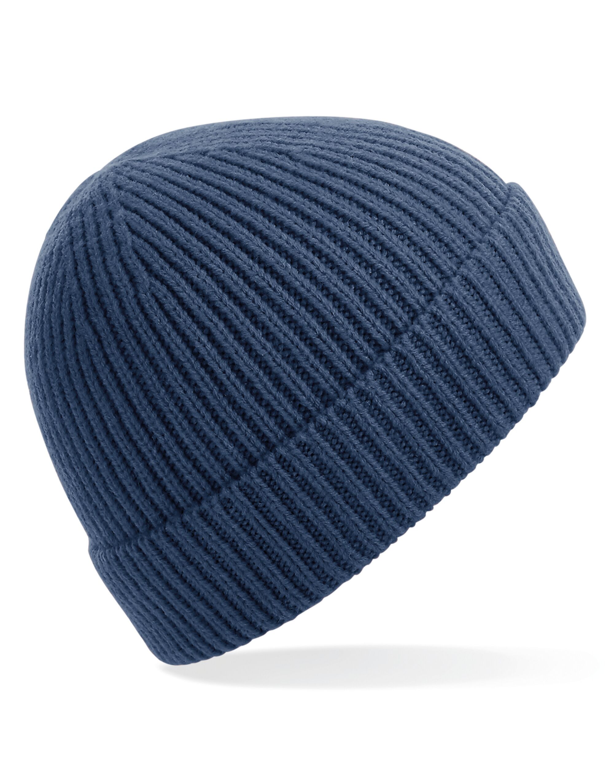 B380 Engineered Knit Ribbed Beanie Steel Blue