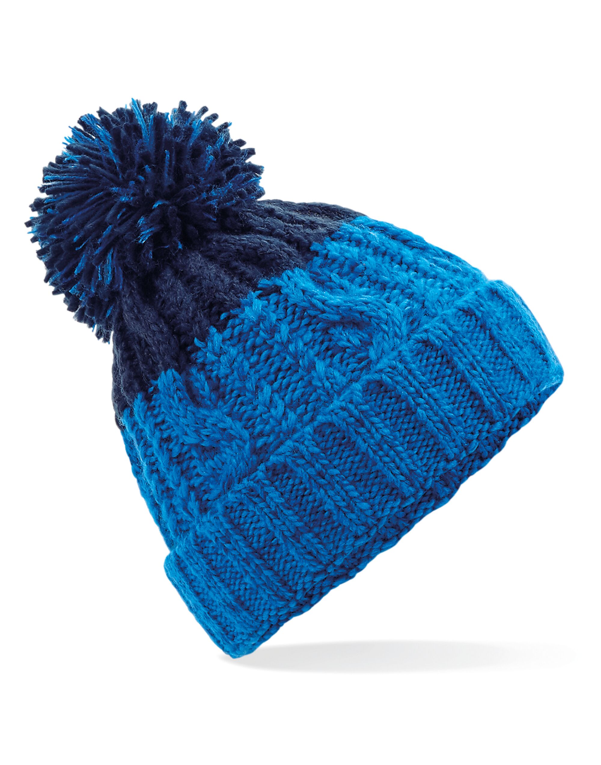 B437 Apres Beanie Azure Blue/ Oxford Navy