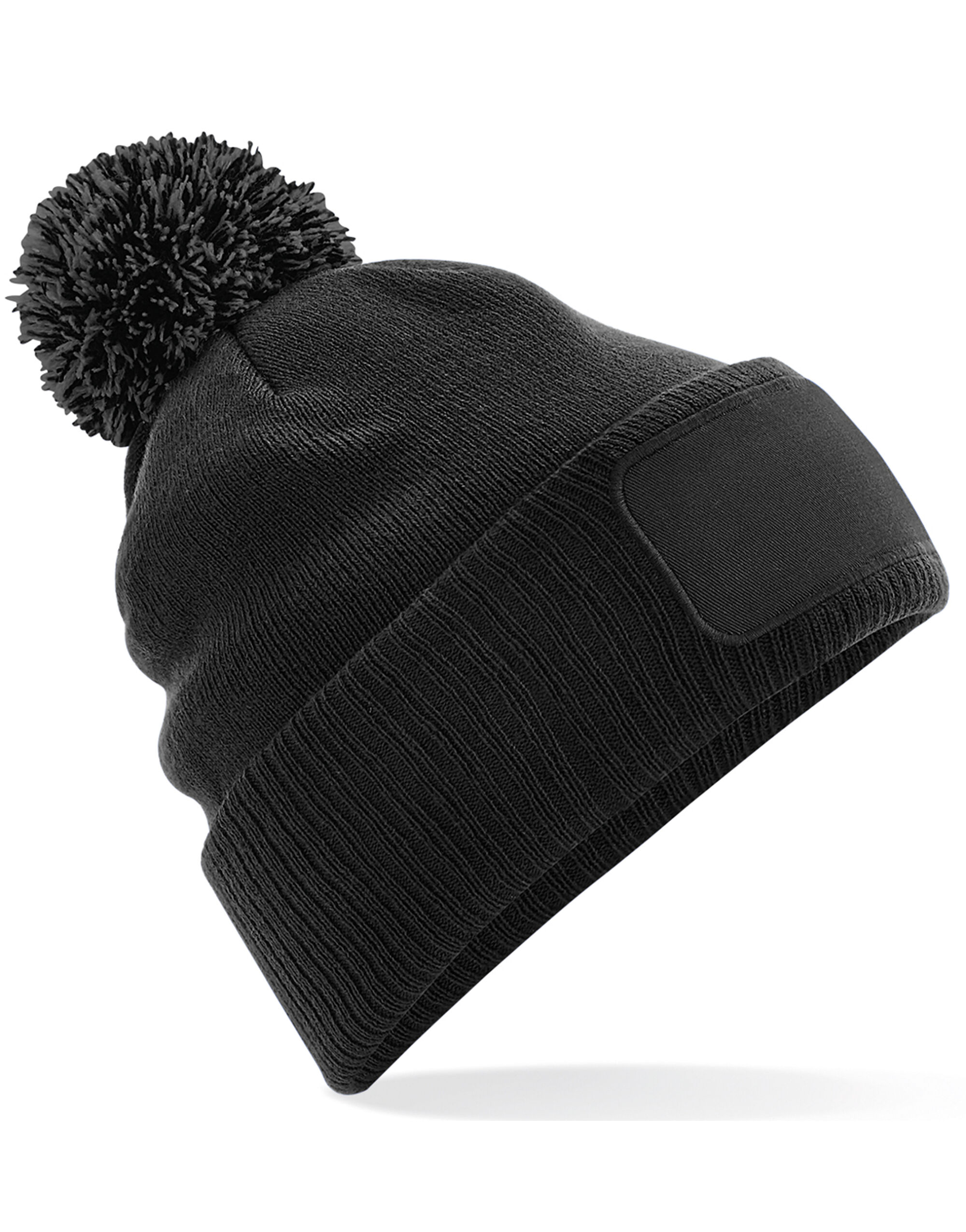 B443 Snowstar® Patch Beanie Black/Graphite