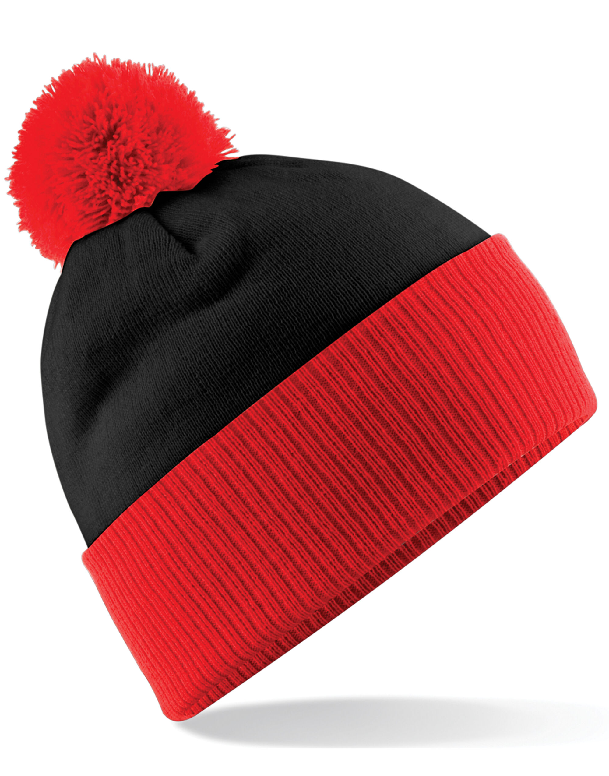 B451 Snowstar® Two-Tone Beanie Black/Bright Red
