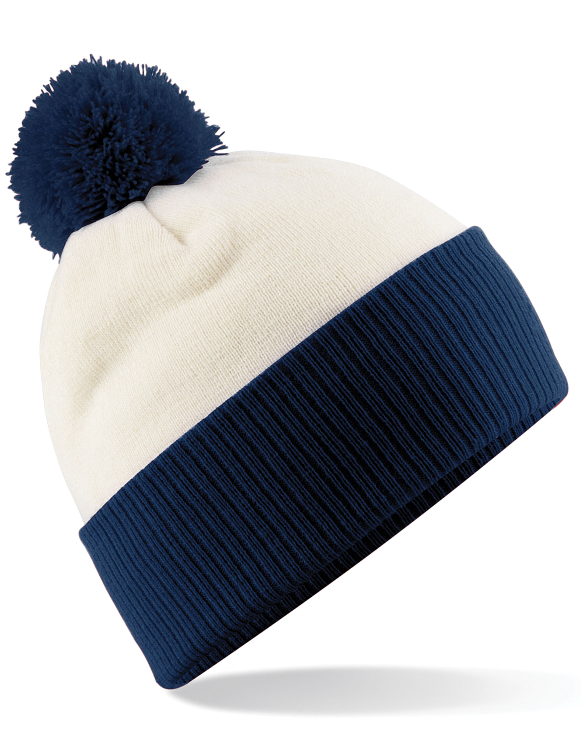 B451 Snowstar® Two-Tone Beanie Off White/ French Navy