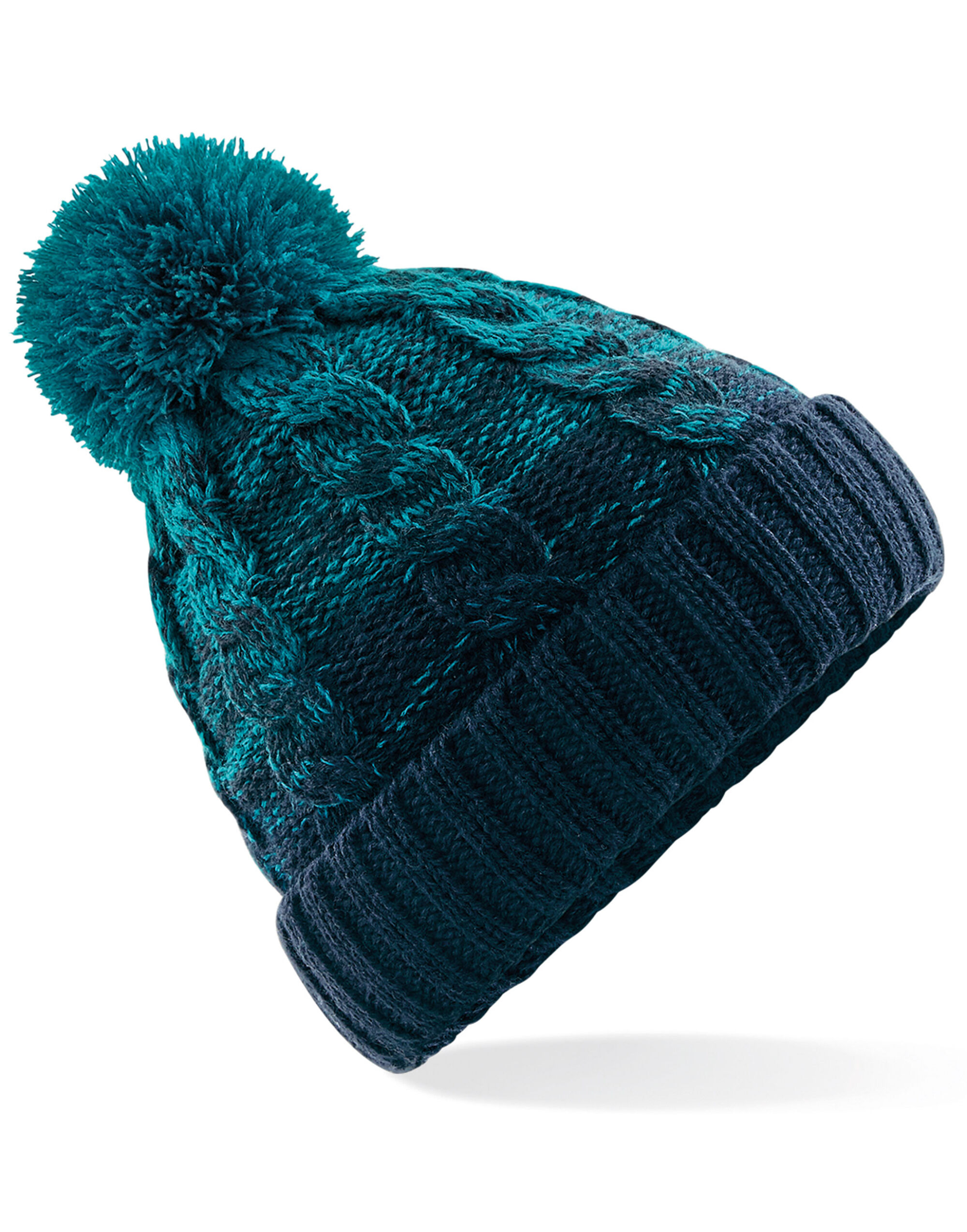 B459 Ombré Beanie Teal/French Navy