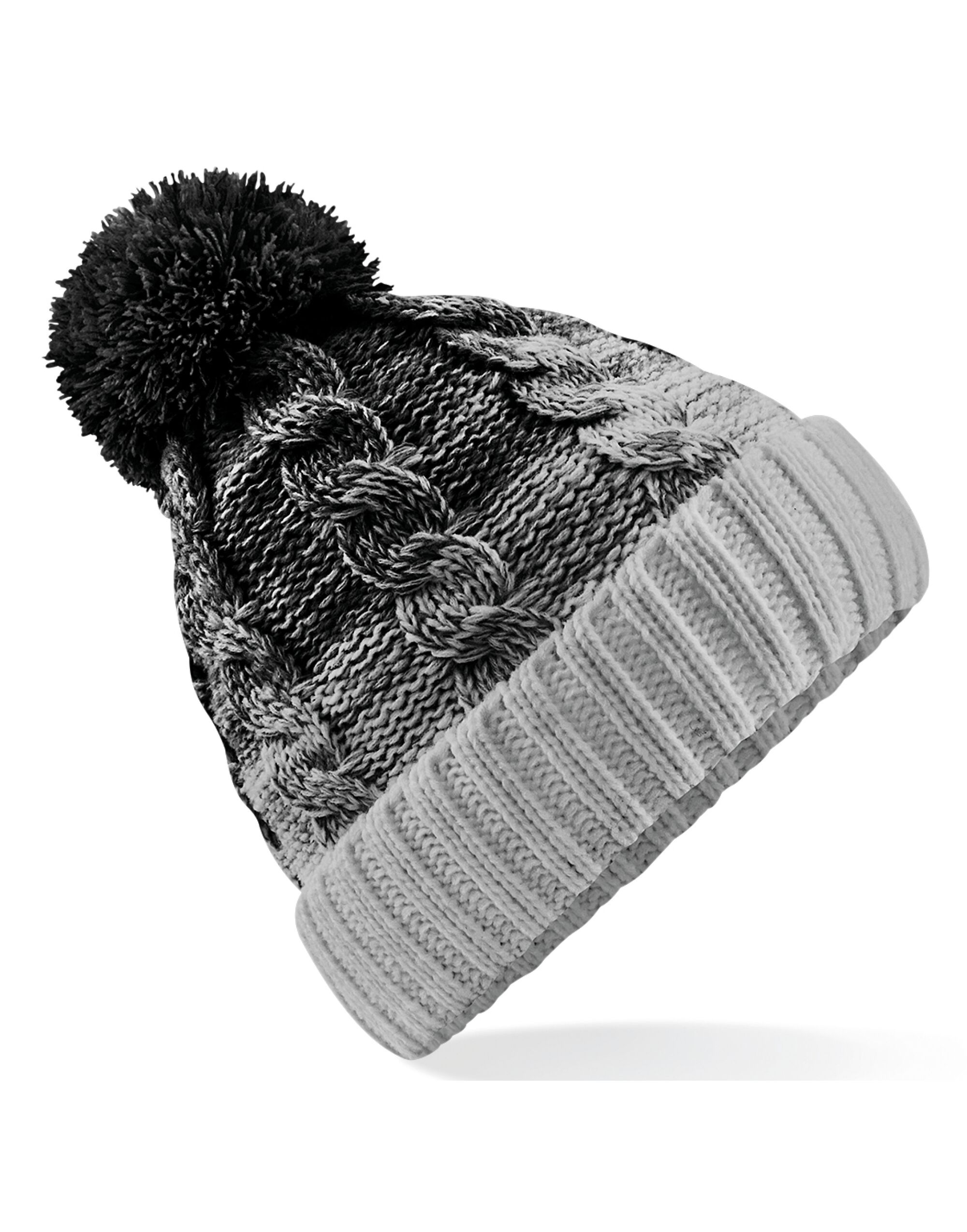 B459 Ombré Beanie Black/Light Grey